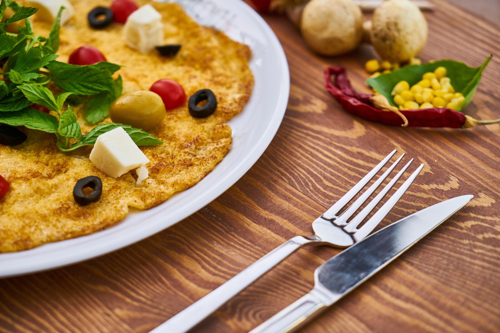 Sony a7R II sample photo. Omelet, egg, breakfast photography