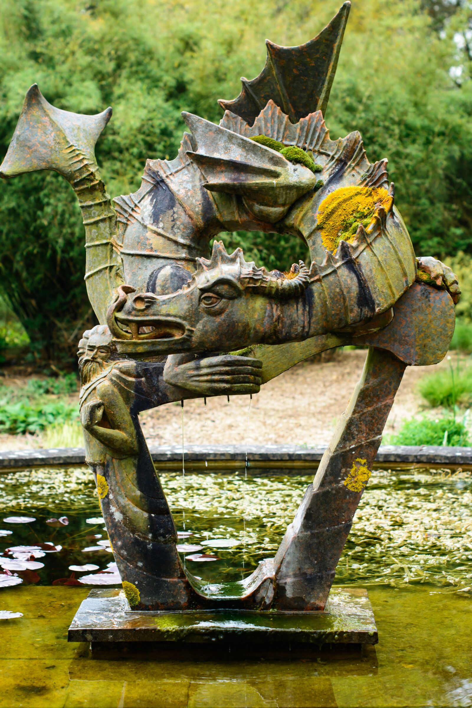 Nikon D7100 sample photo. Statue, pond, garden photography
