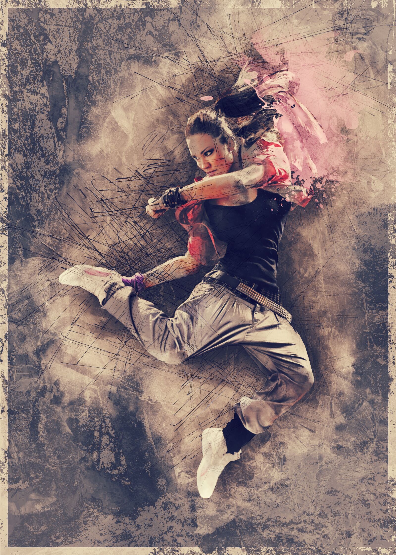Canon EOS 5D Mark II sample photo. Jump, abyss, fighting stance photography