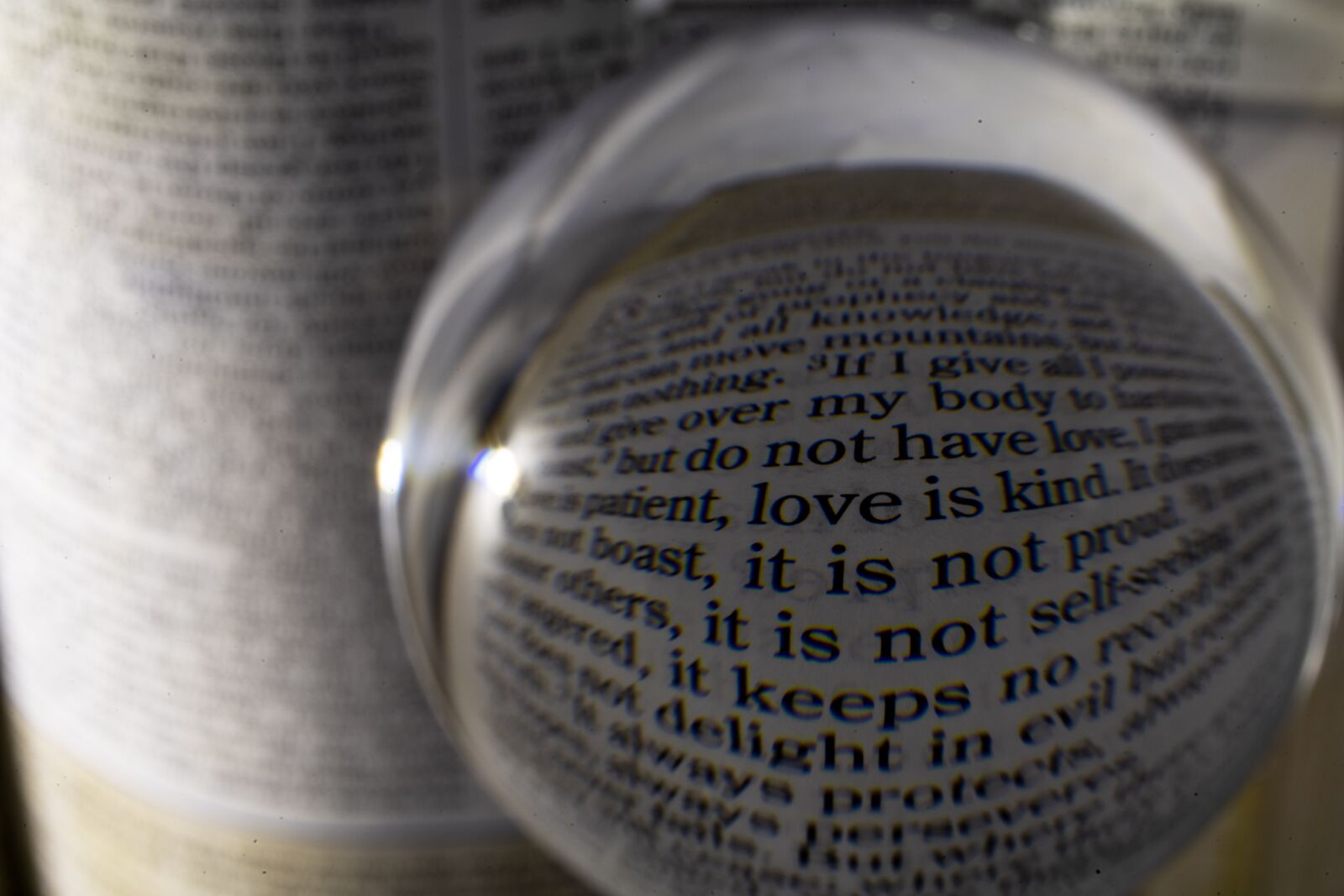Sony a7R III sample photo. Bible, love, magnify photography