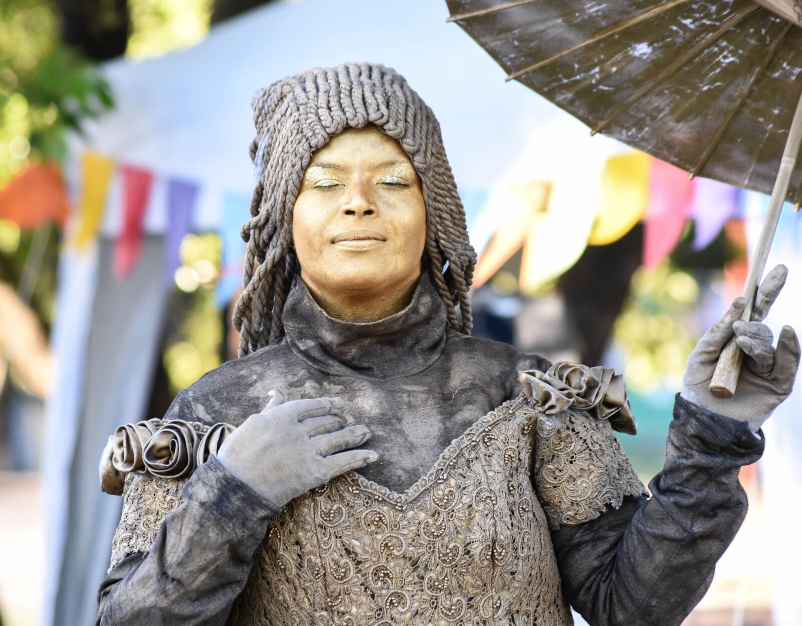 Nikon D5500 sample photo. Mime, living statue, art photography
