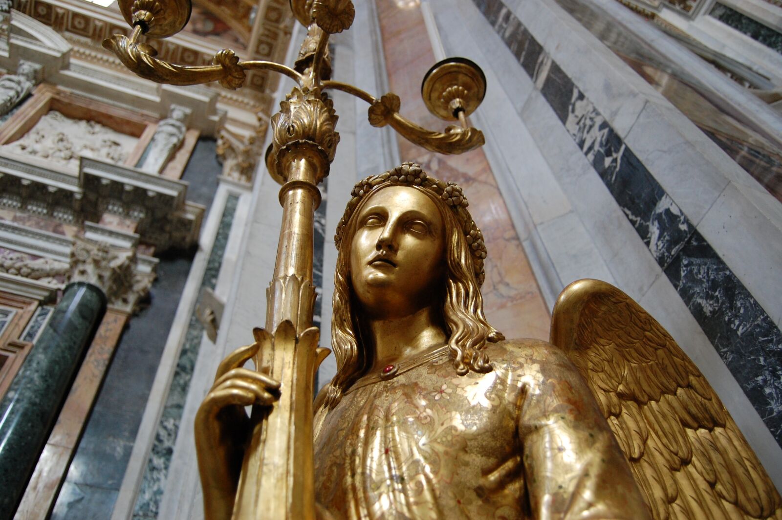 Nikon D40 sample photo. Rome, angel, church photography