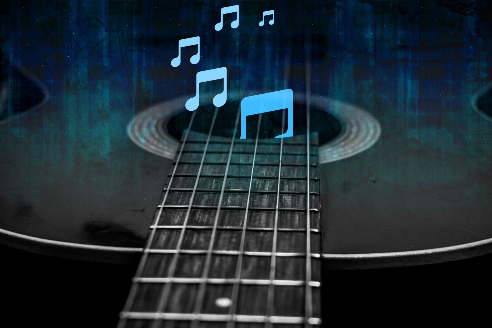 Nikon D3400 sample photo. Guitar and music notes photography