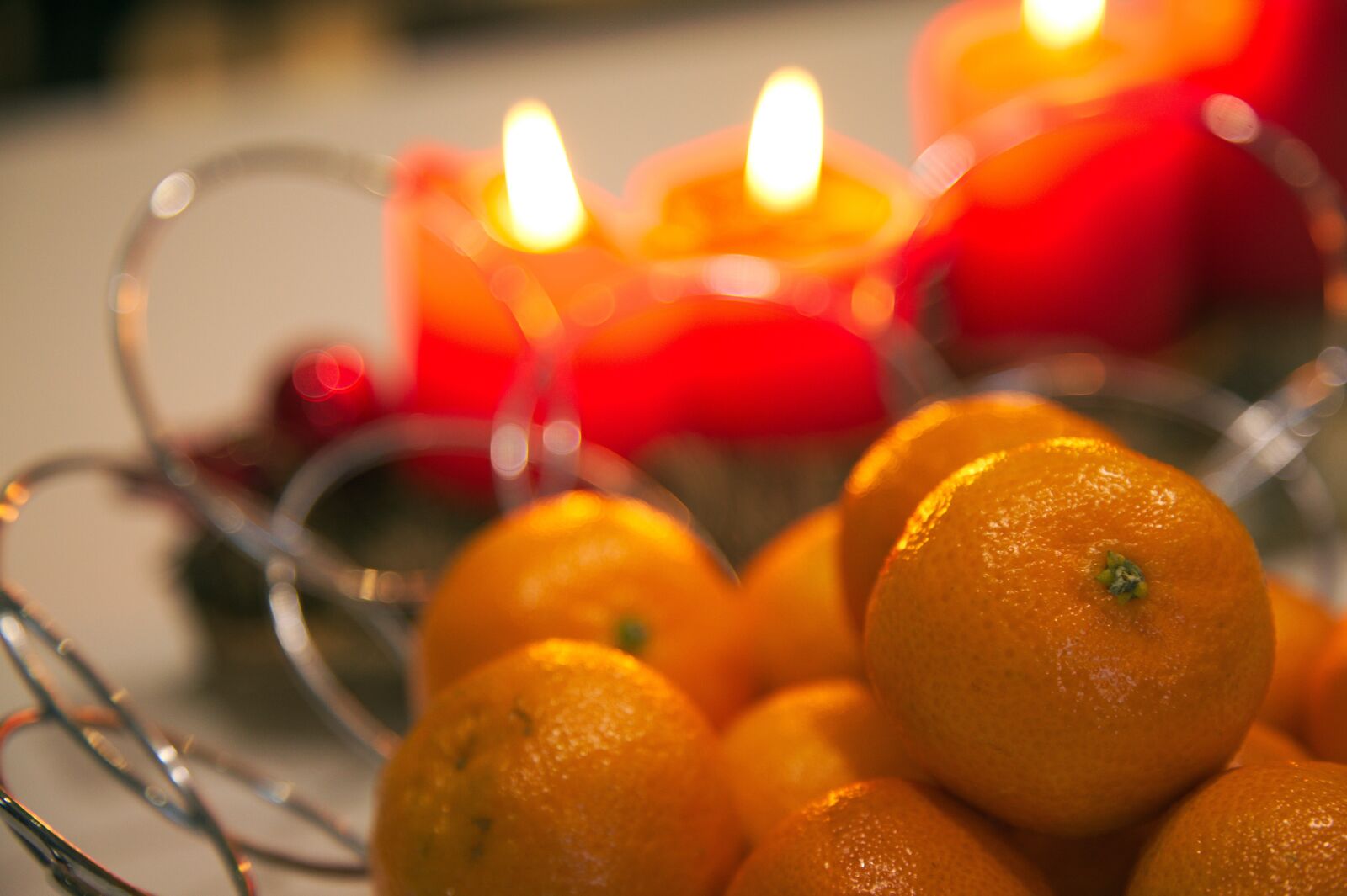 Canon EOS 5D Mark II sample photo. Christmas, candle, orange photography