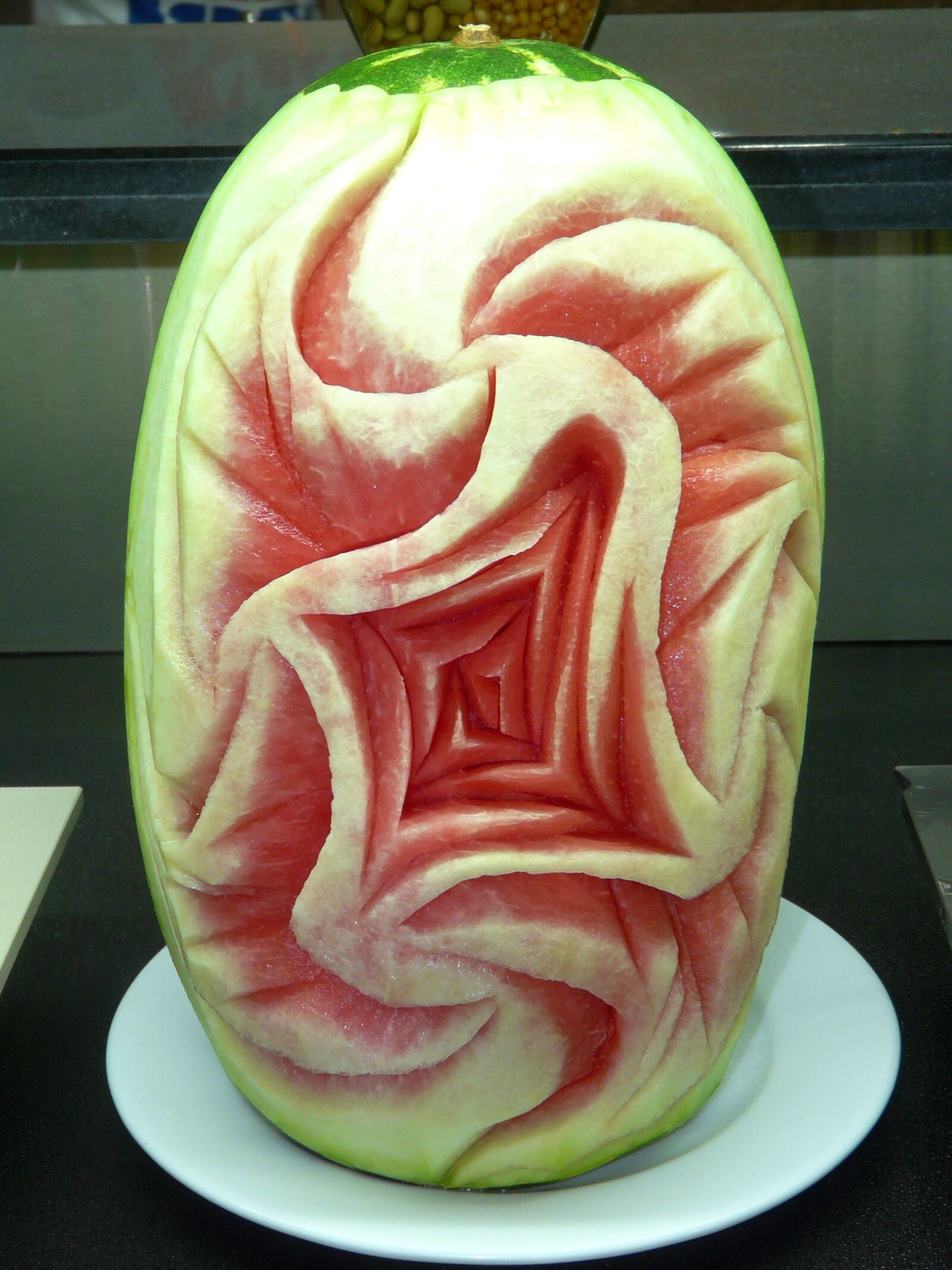 Panasonic DMC-FZ18 sample photo. Watermelon, carved, artwork photography