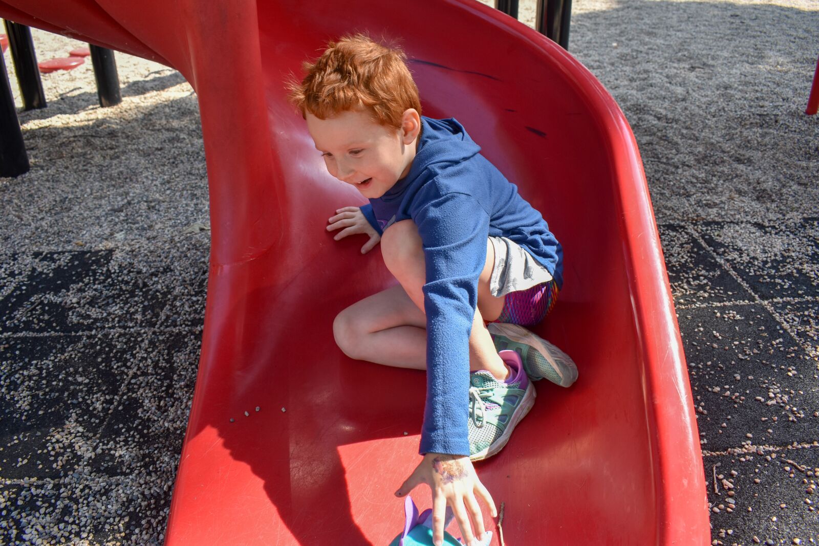 Nikon D3400 sample photo. Slide, park, child photography