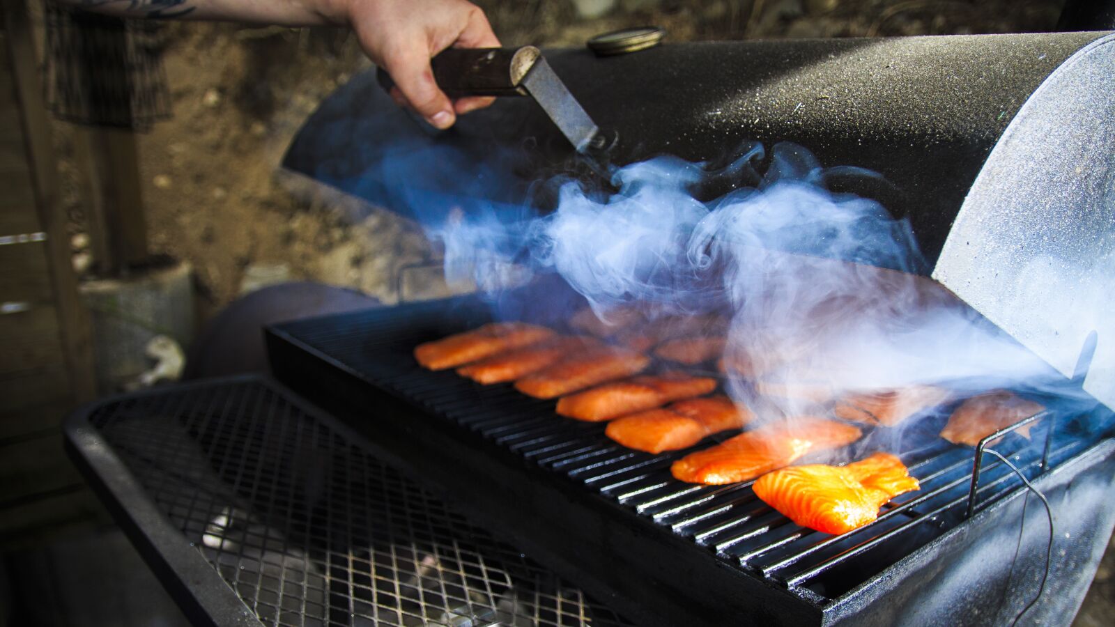 Canon EOS 650D (EOS Rebel T4i / EOS Kiss X6i) sample photo. Smoker, salmon, eat smocking photography