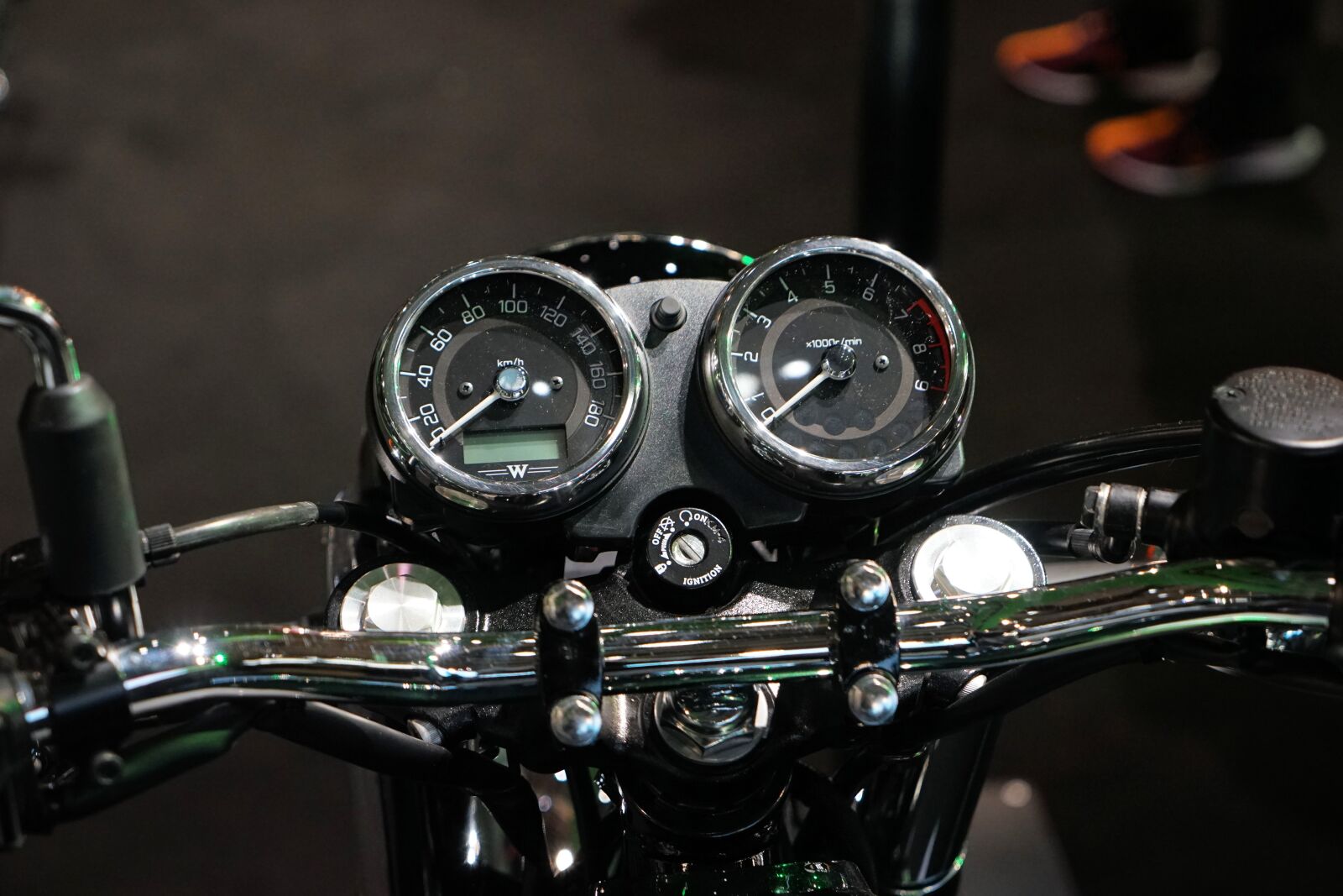 Sony a7 II + Sony Vario Tessar T* FE 24-70mm F4 ZA OSS sample photo. Handlebars, speedo, motorcycle photography