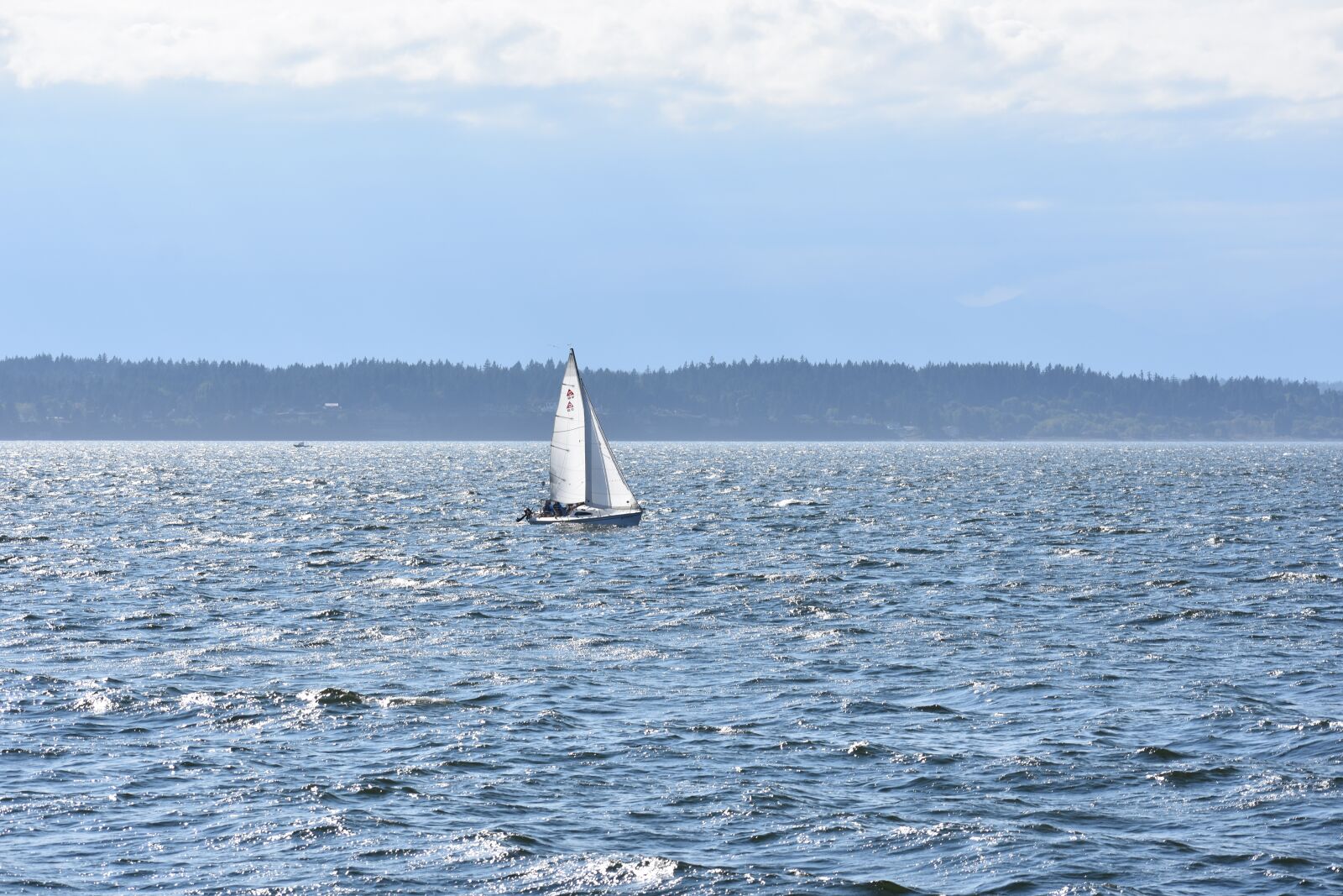 Nikon D3400 sample photo. Lake, boat, blue photography