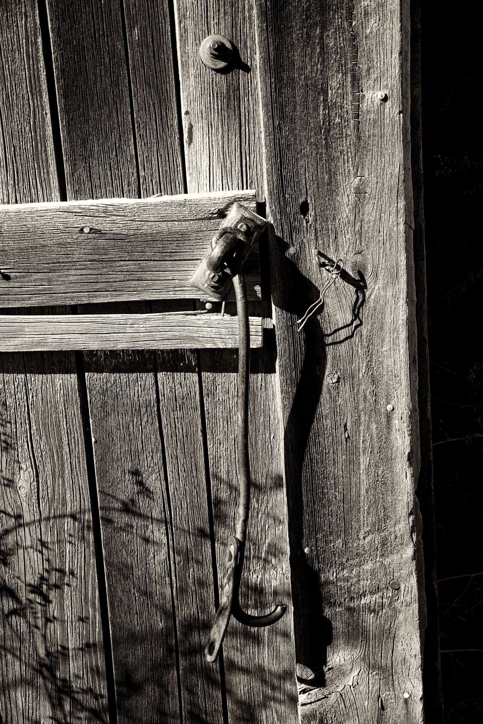 Nikon D7200 sample photo. Wood, hook, barn door photography