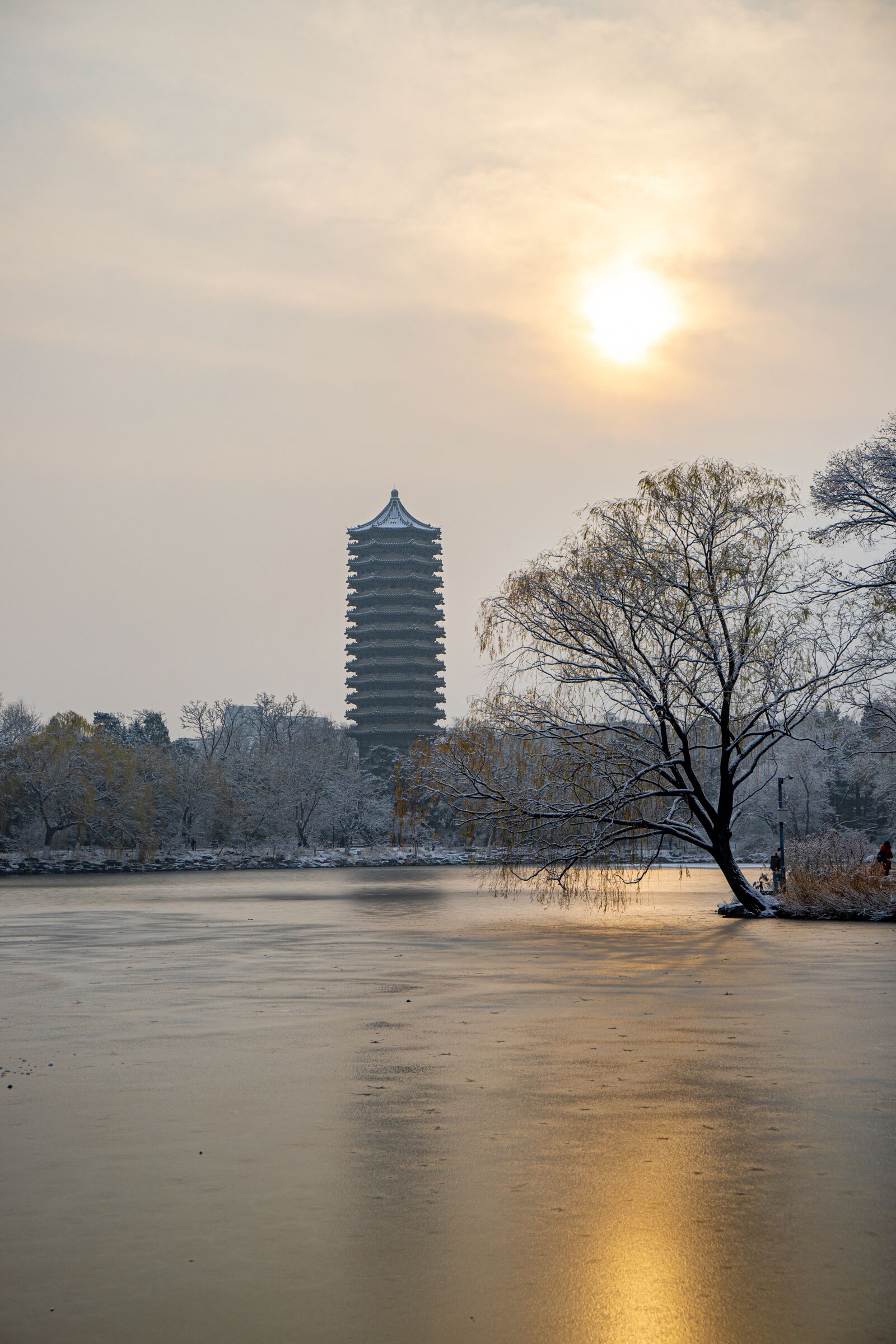 Canon EOS 6D Mark II + Canon EF 24-70mm F4L IS USM sample photo. Lake, sunset, snow photography
