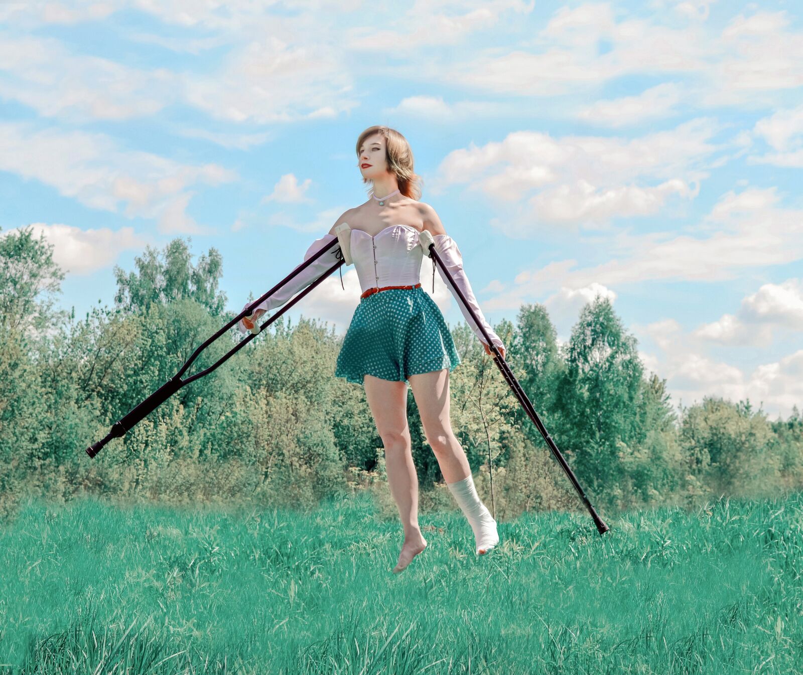 Nikon D3200 sample photo. Crutches, trauma, hope photography