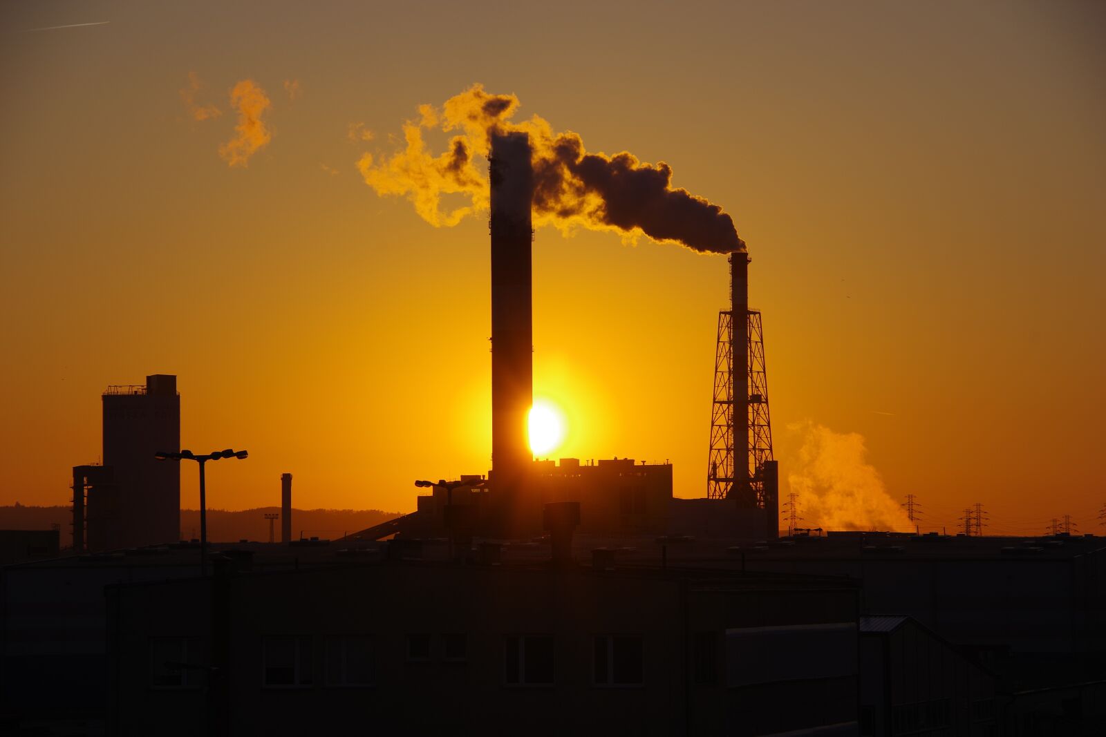 Pentax K-70 sample photo. Factory, chimney, industry photography
