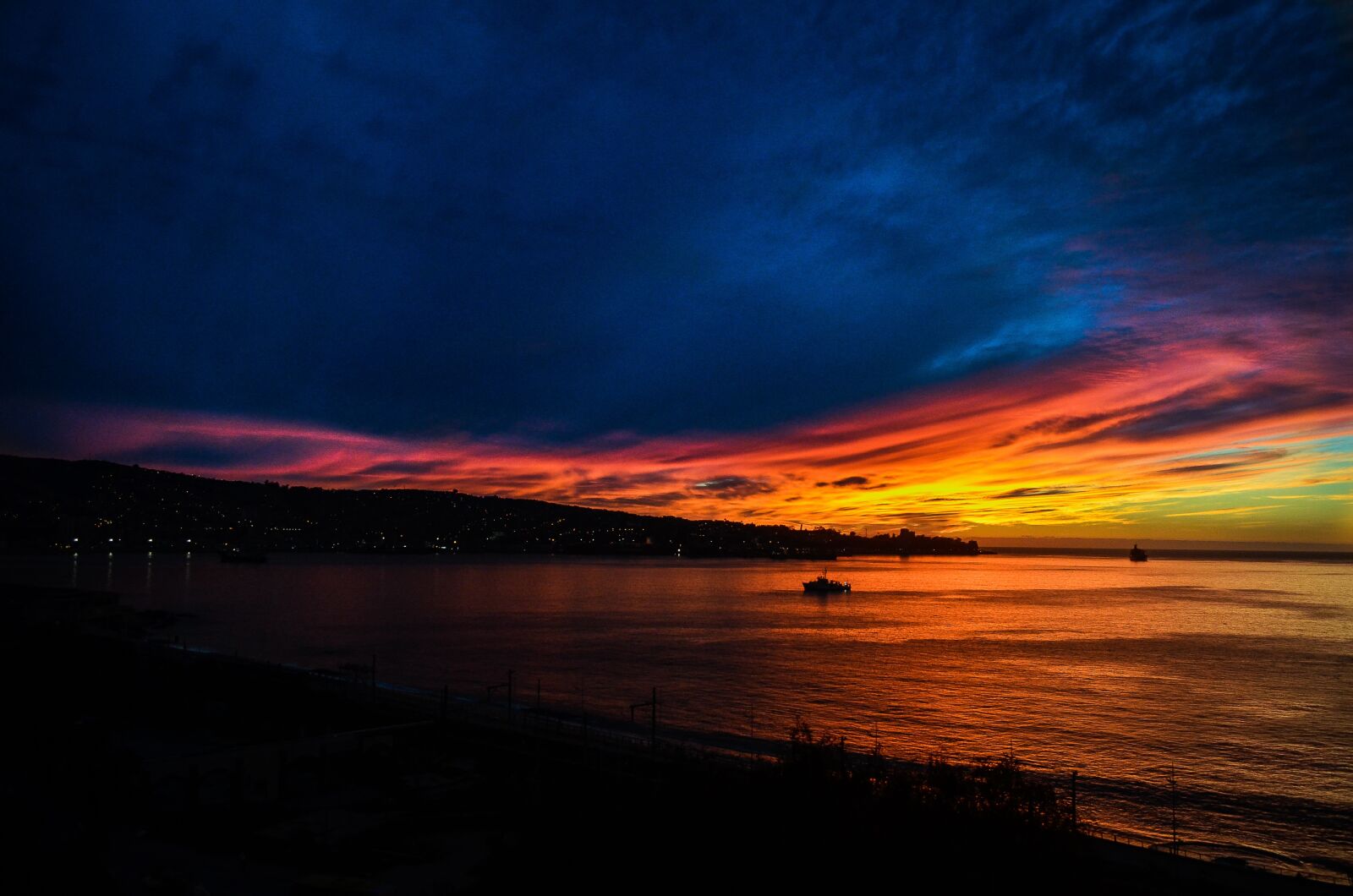 Nikon D5100 sample photo. Sunset, sun, blue photography