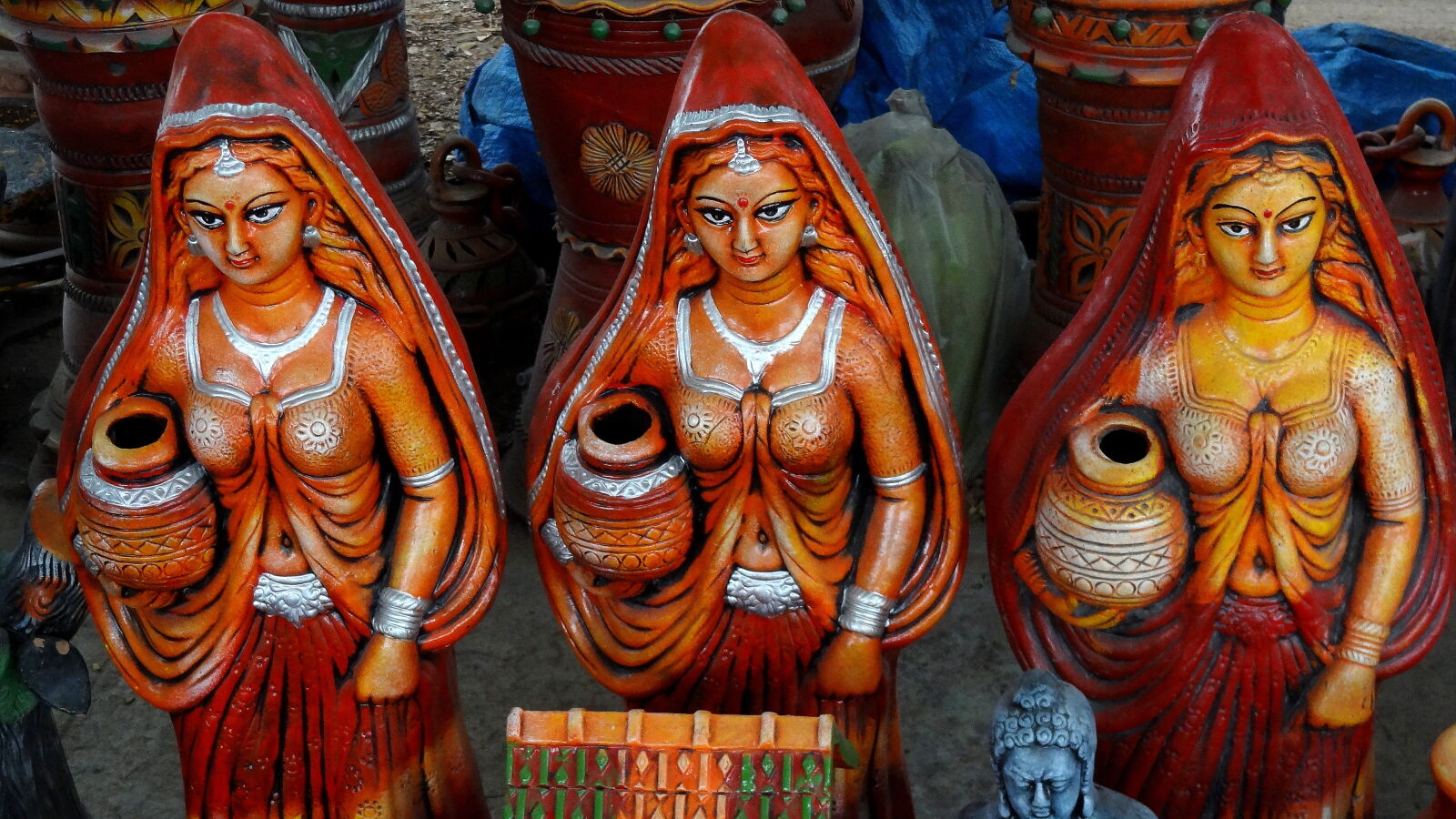 Sony Cyber-shot DSC-HX9V sample photo. Close, up, of, statues photography