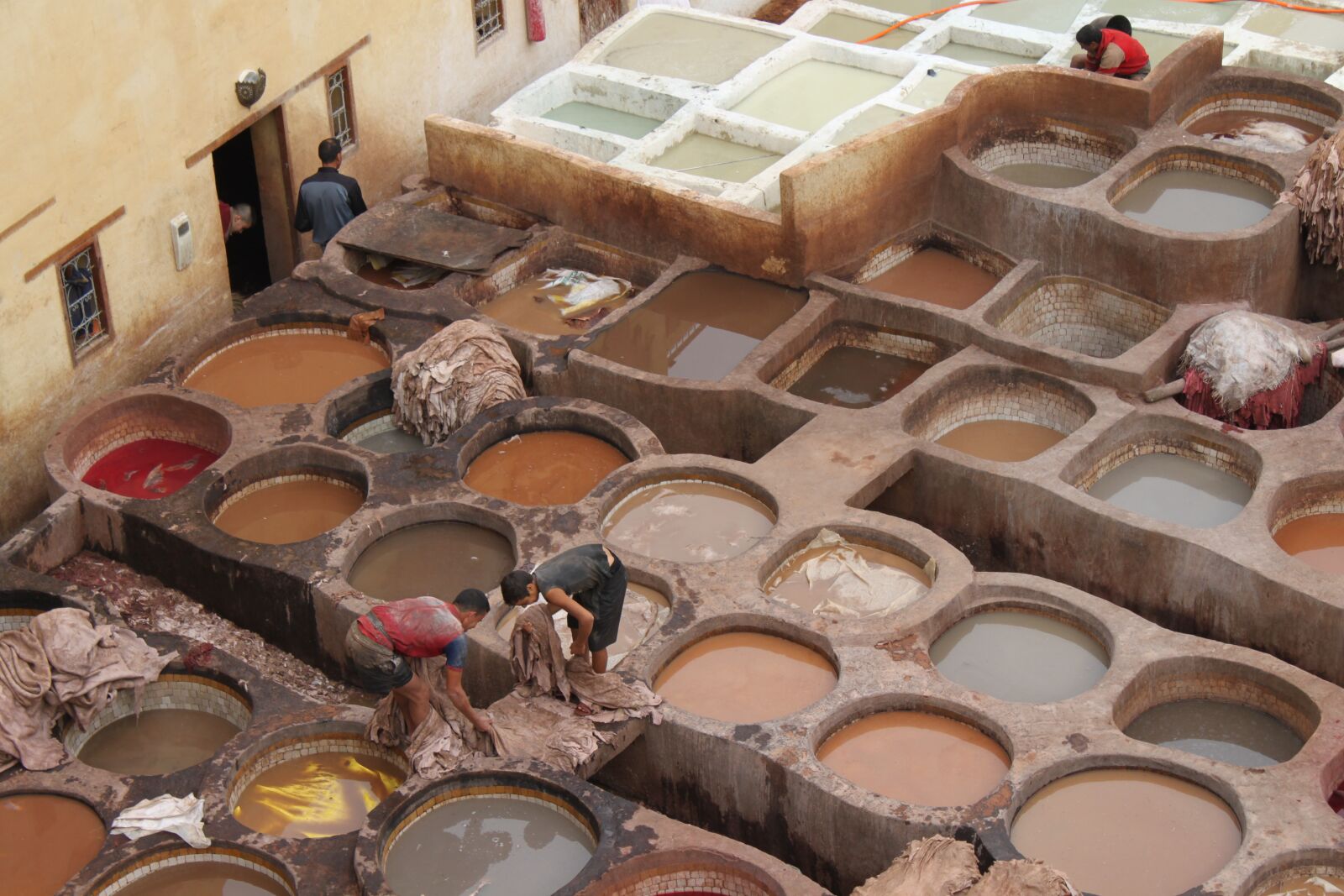 Canon EOS 500D (EOS Rebel T1i / EOS Kiss X3) sample photo. Tannery, morocco, skins photography