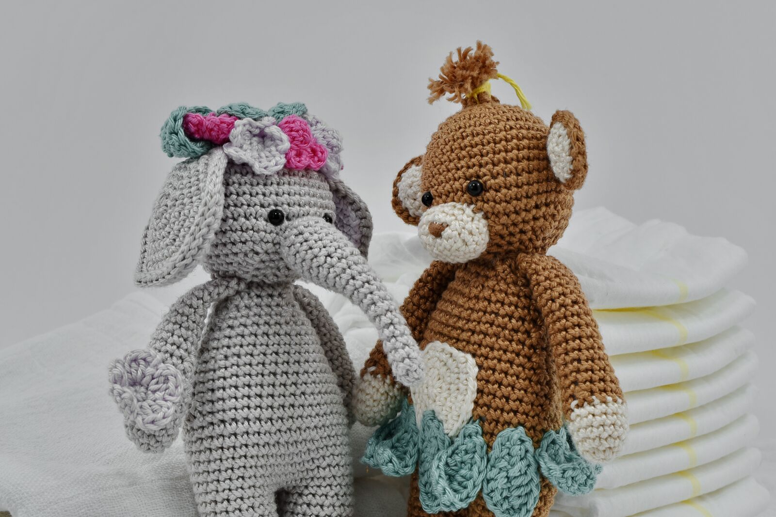 Nikon D5500 sample photo. Diaper, dolls, elephant, handmade photography