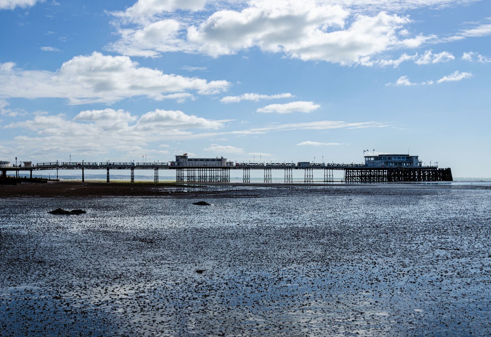 Nikon D5100 sample photo. Pier, ebb, clouds photography