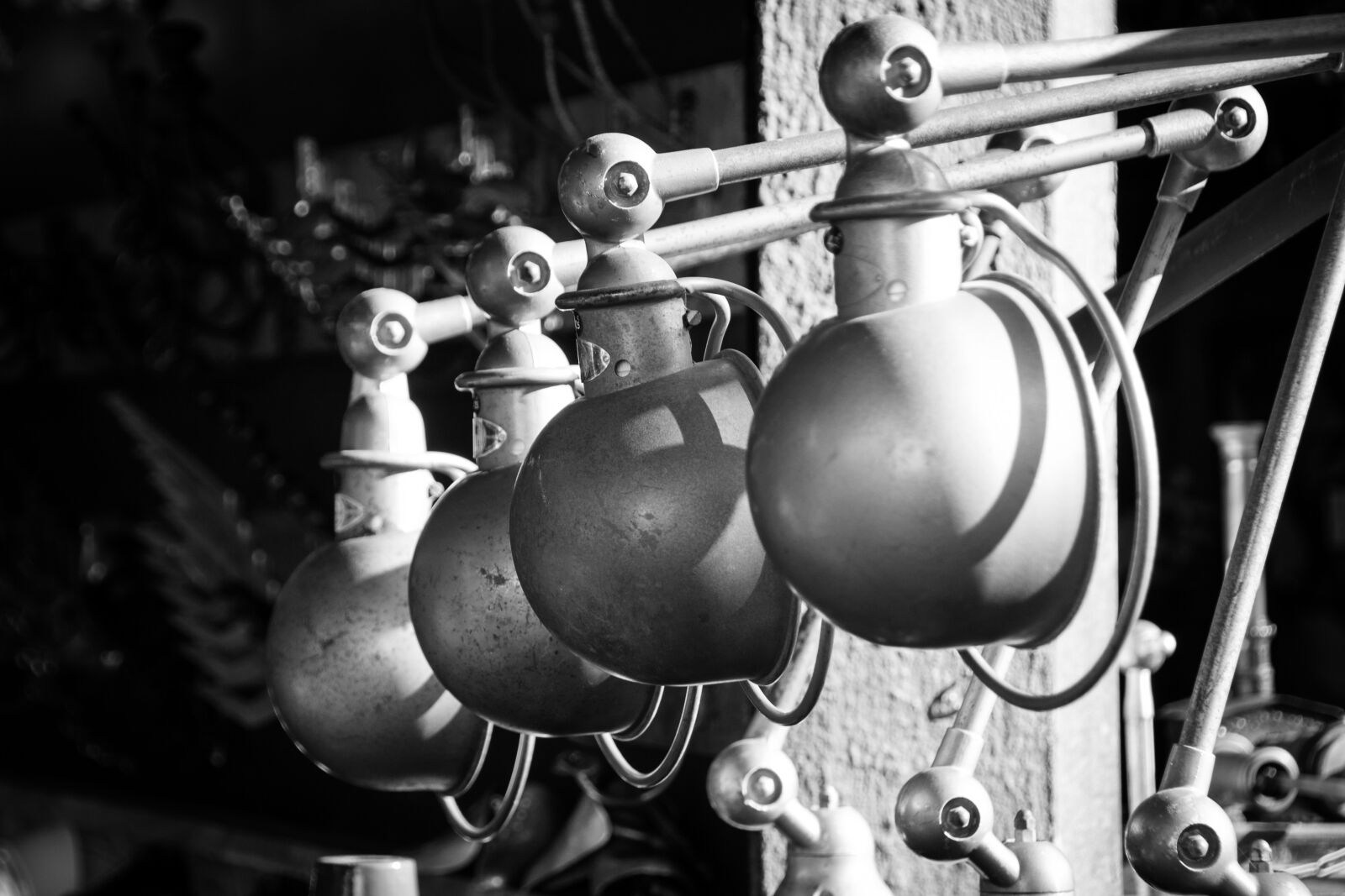 Nikon D3100 sample photo. Lamps, technology, flea market photography