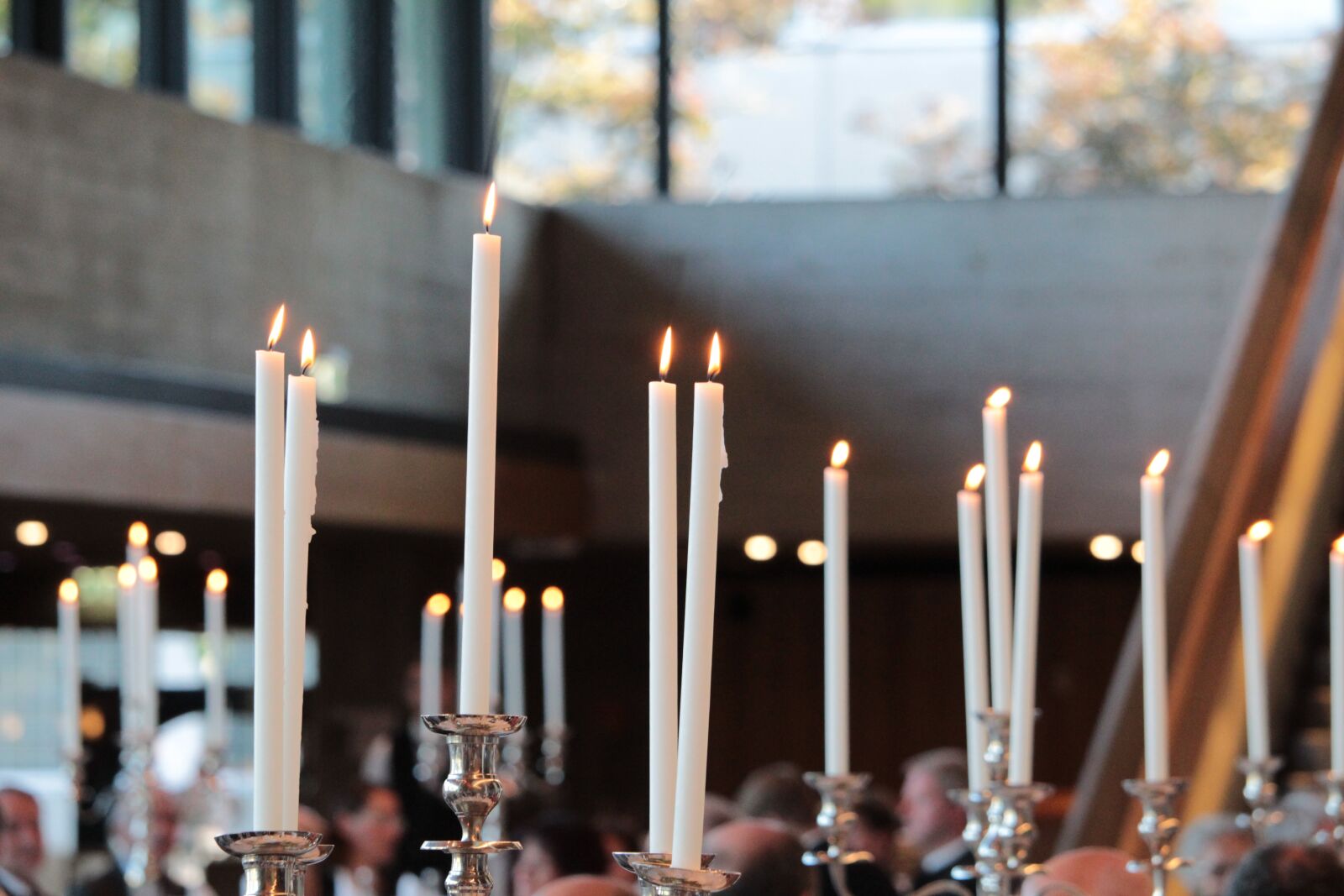 Canon EF-S 55-250mm F4-5.6 IS STM sample photo. Candlestick, silver chandelier, candle photography