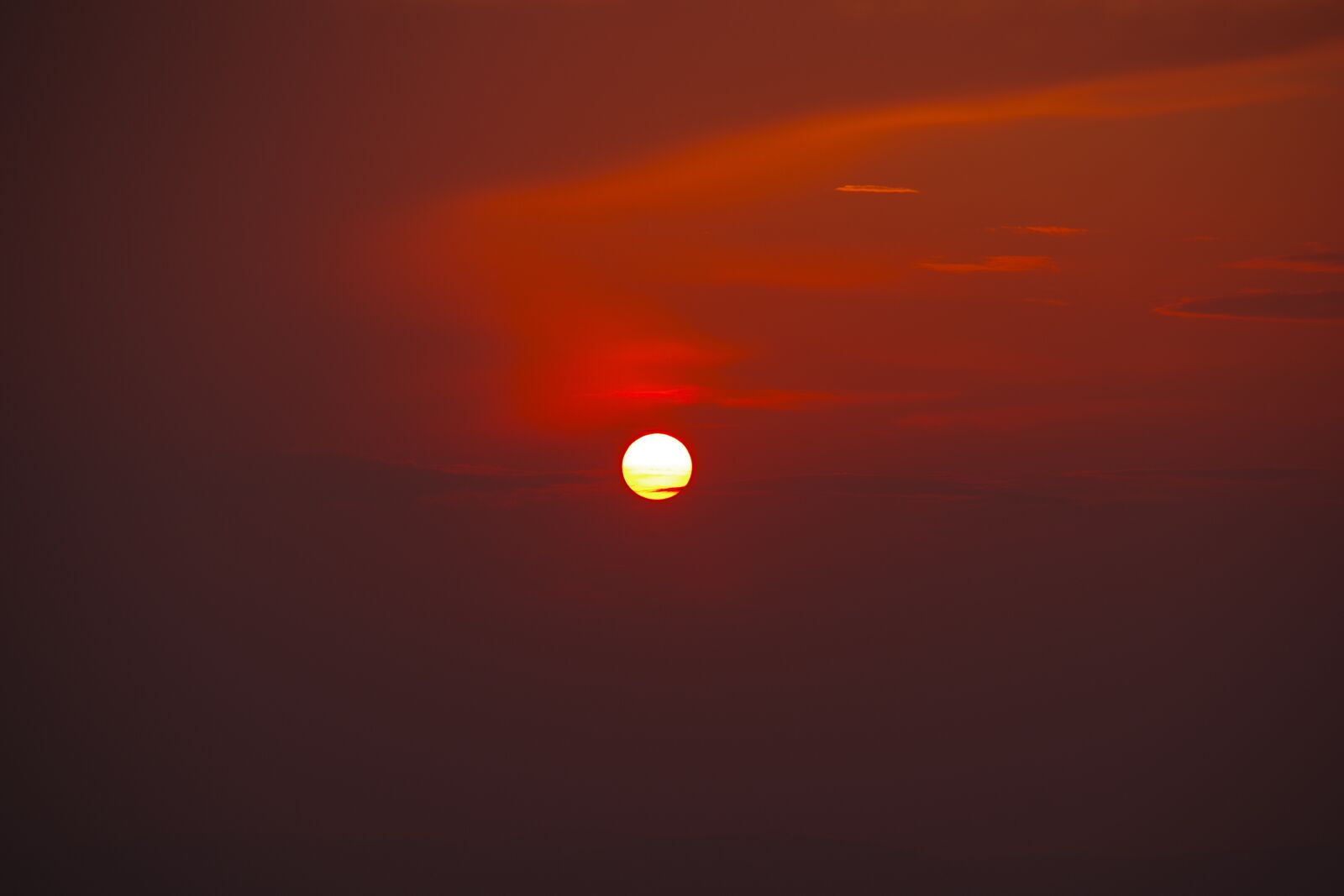 Pentax K-70 sample photo. Sunset, sun, red photography