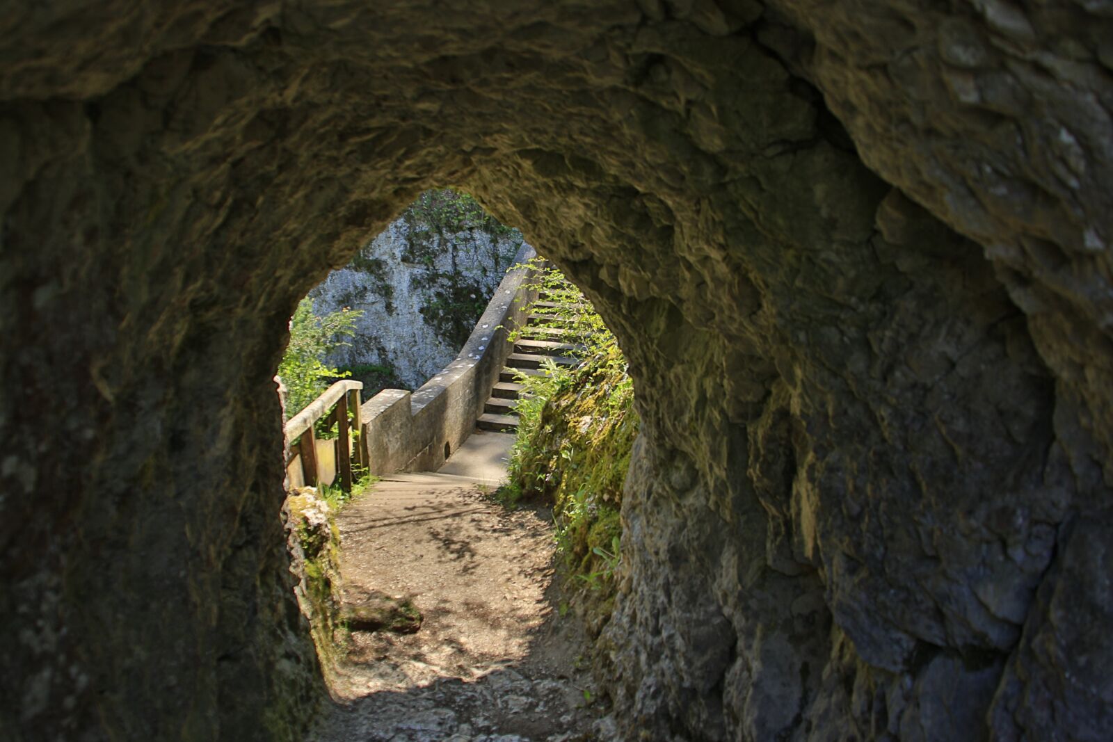 Canon EOS 7D Mark II sample photo. Tunnel, rock, trail photography
