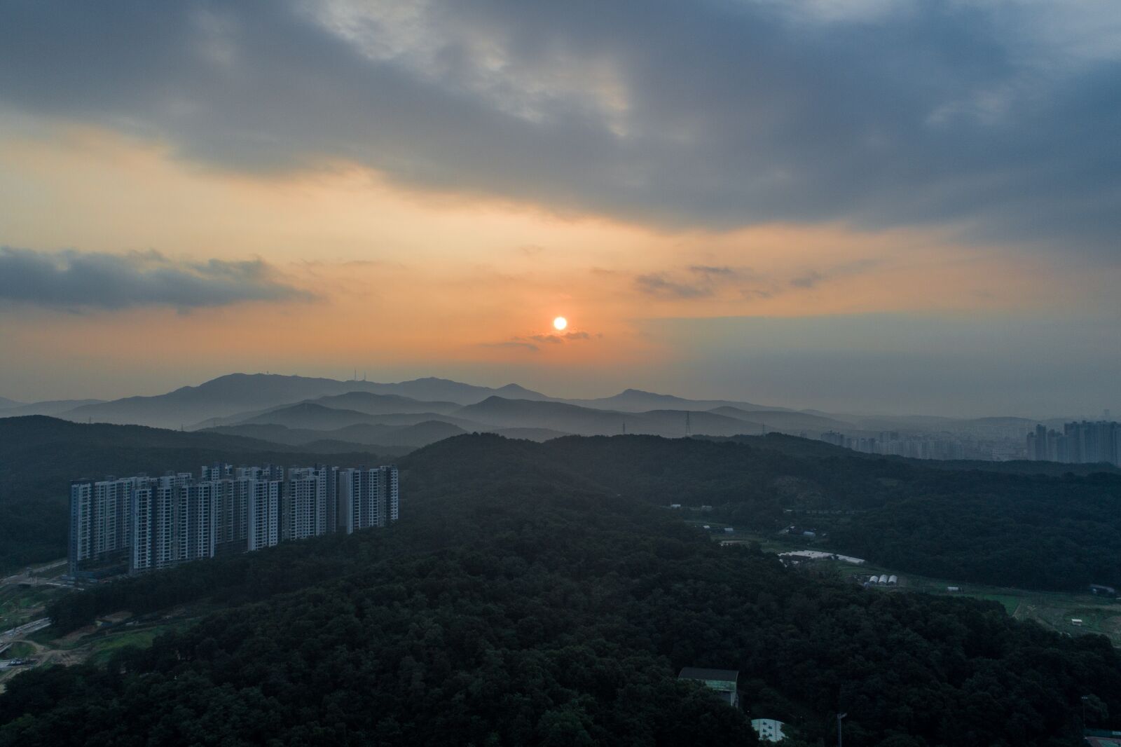 DJI FC6310 sample photo. The drones, sunrise, sea photography