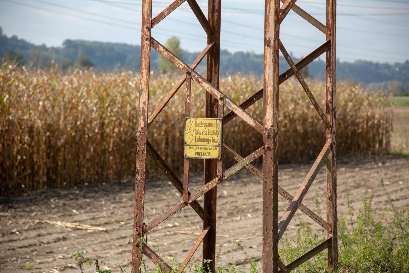 Canon EOS 5D Mark III sample photo. Strommast, field, corn photography