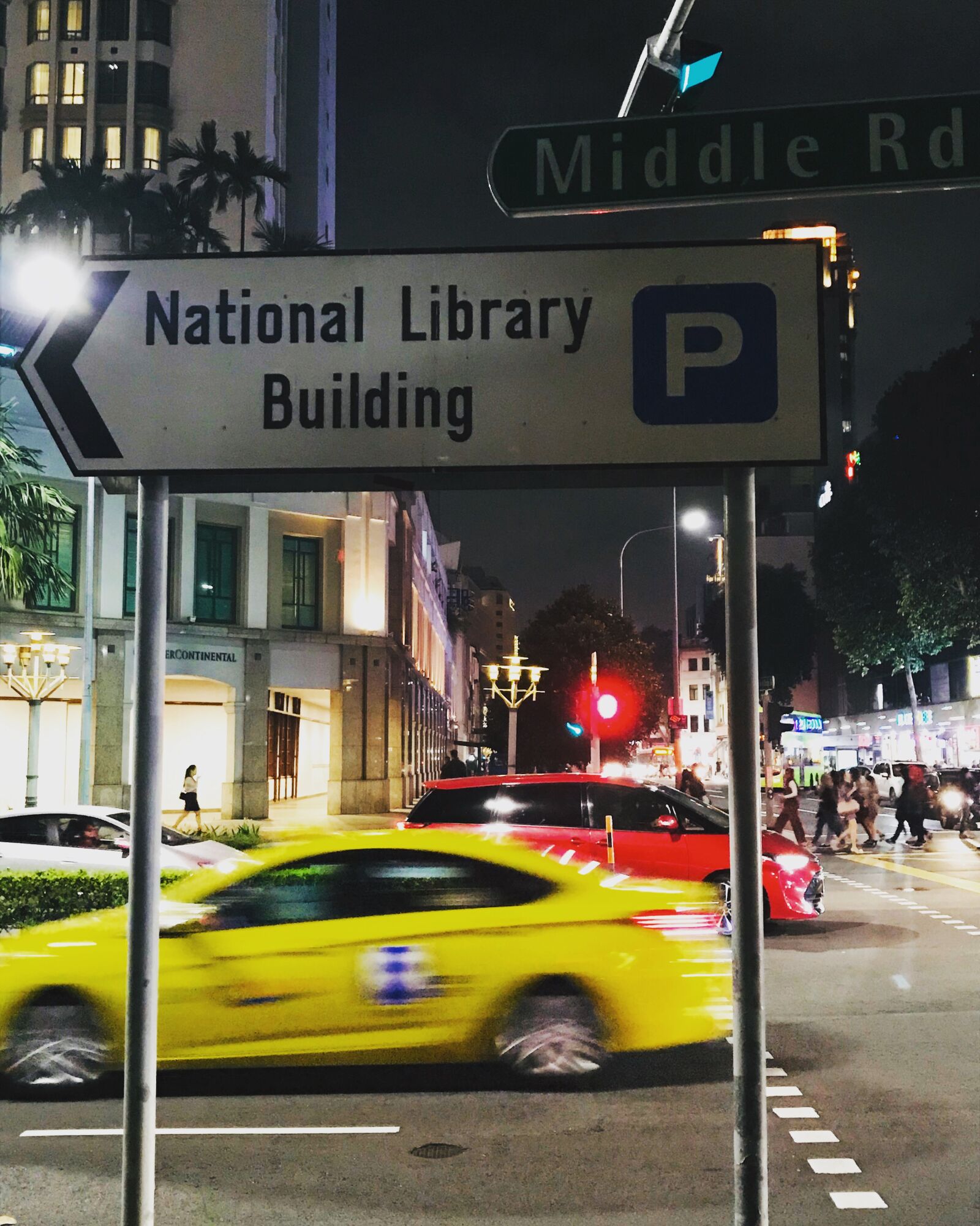 iPhone 7 back camera 3.99mm f/1.8 sample photo. National library singapore, signboard photography
