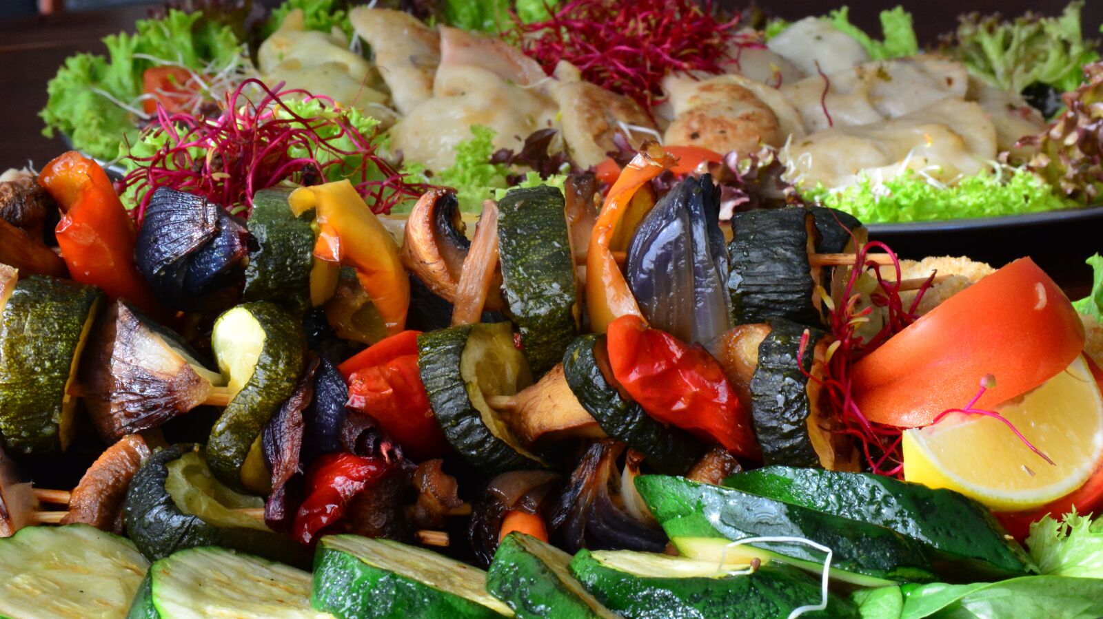 Nikon D7100 sample photo. Vegetables, skewer, food photography