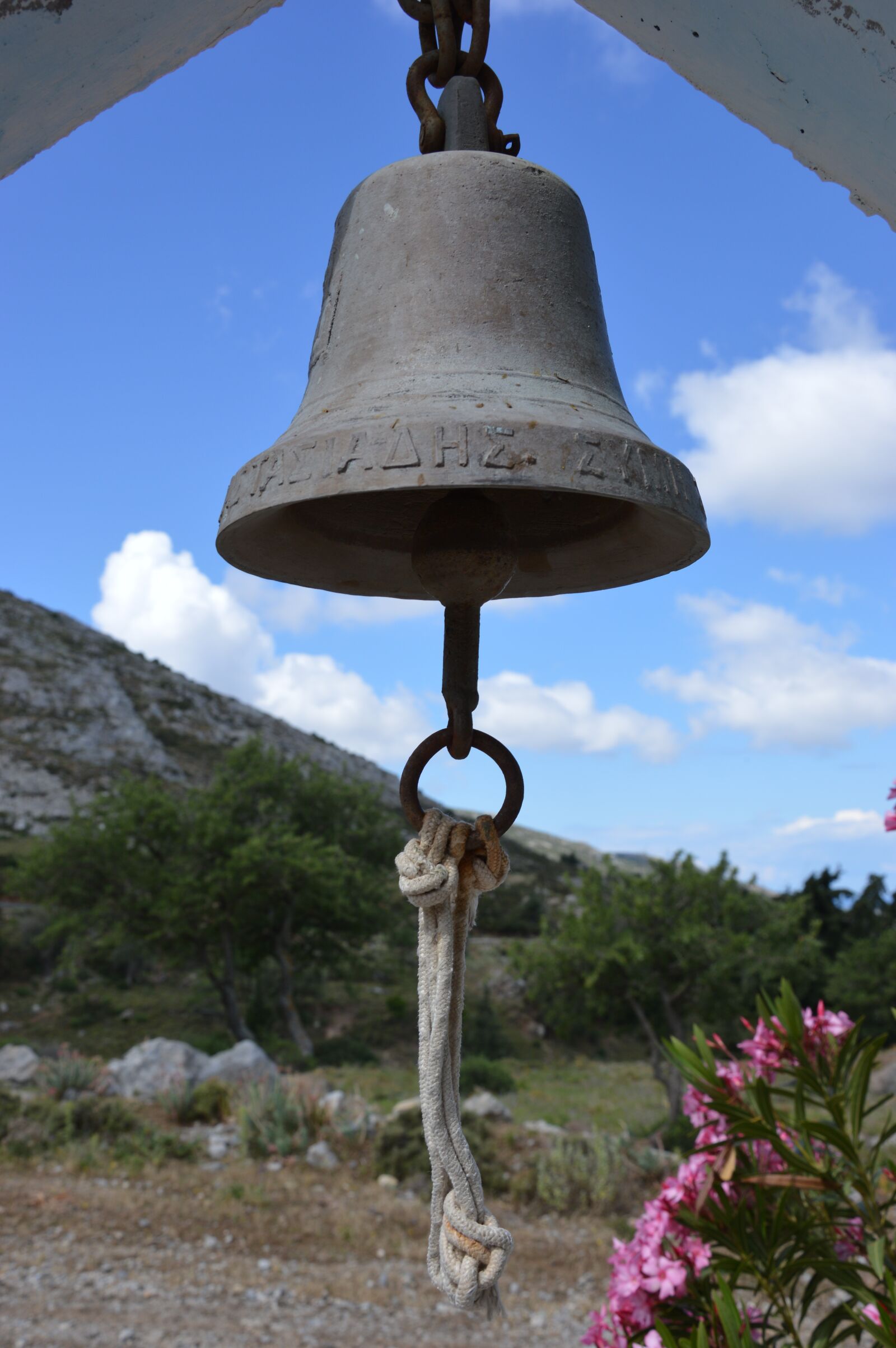Nikon D3200 sample photo. Bell, church bell, greece photography