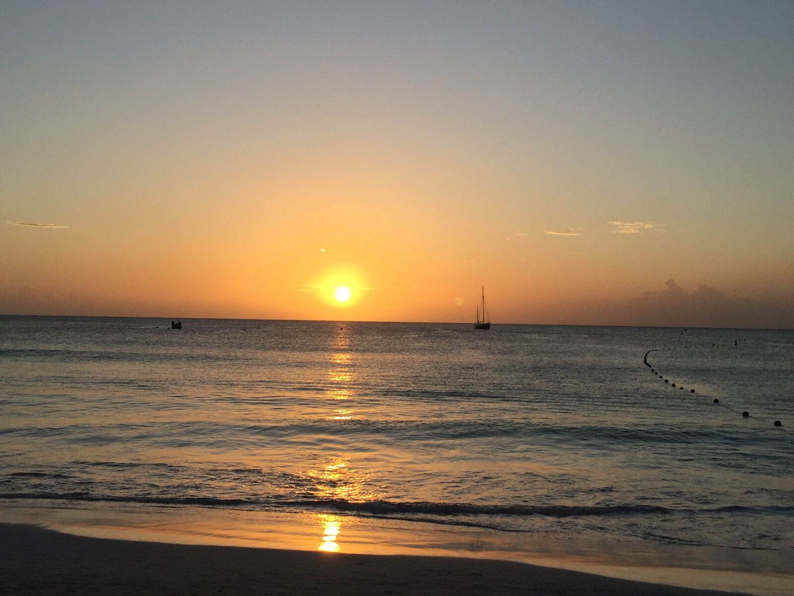 iPhone 6 back camera 4.15mm f/2.2 sample photo. Barbados, sunset, beach photography