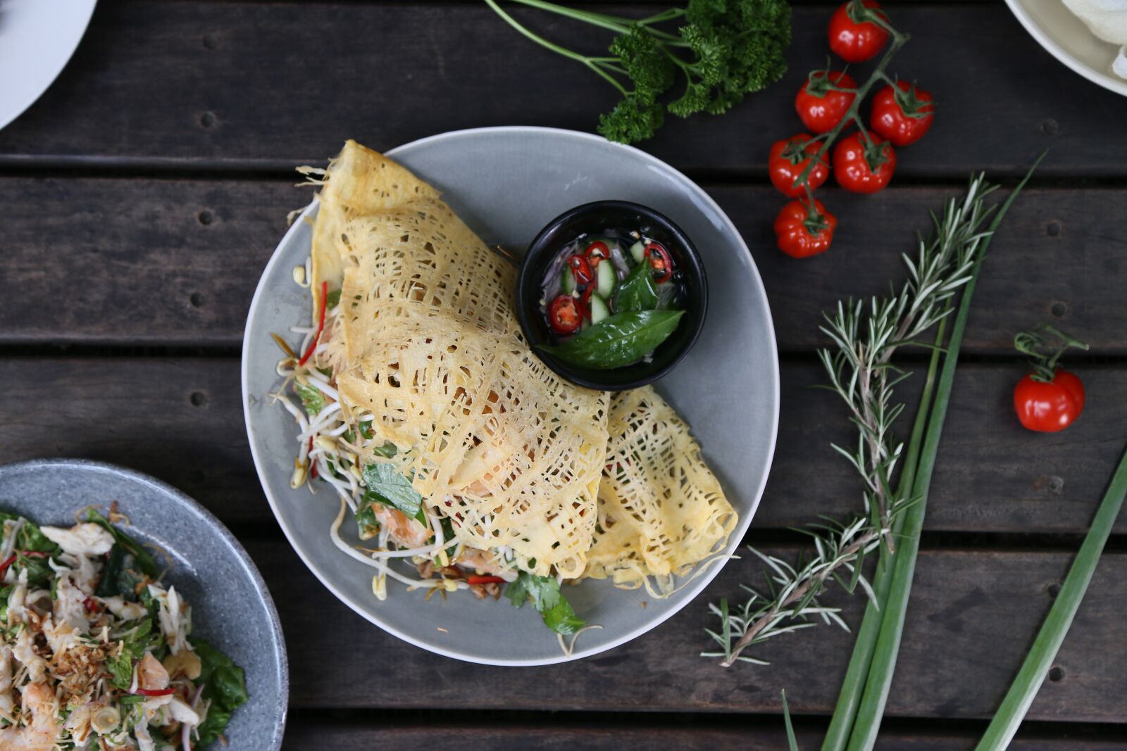 Canon EOS 6D + Canon EF 24-105mm F4L IS USM sample photo. Egg net, thai food photography