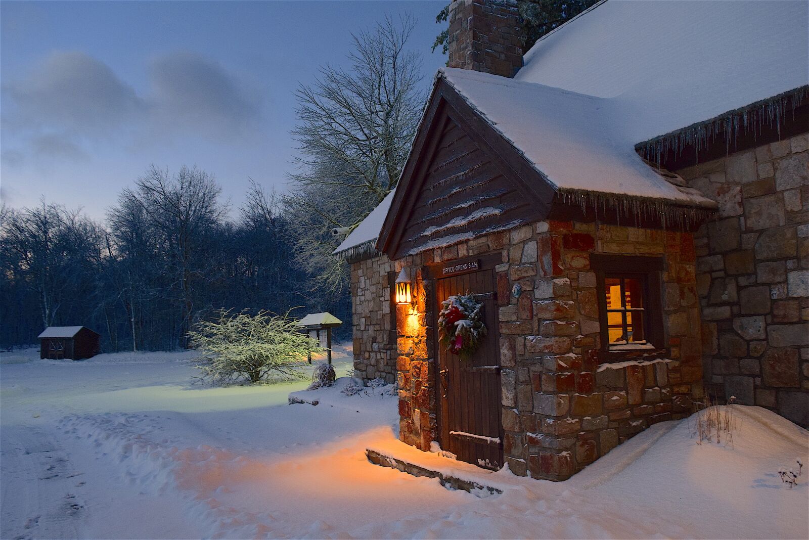Nikon D3300 sample photo. Winter, park, stone building photography