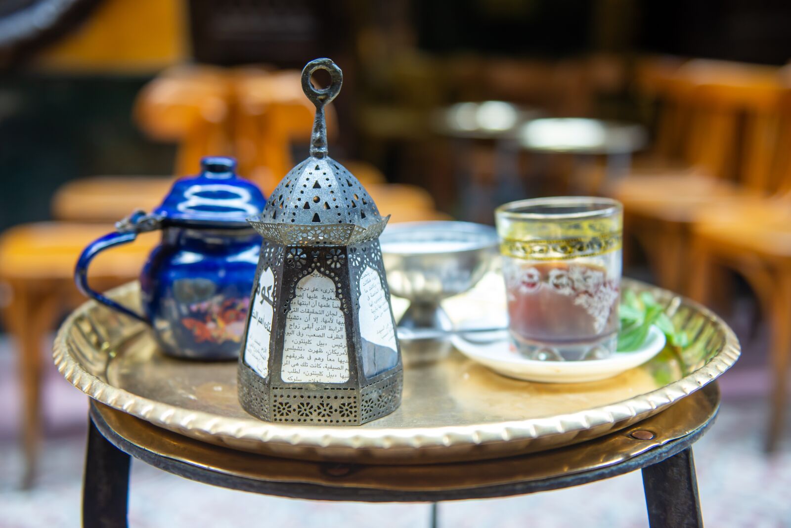 Nikon D610 sample photo. Lantern, ramadan, tea photography