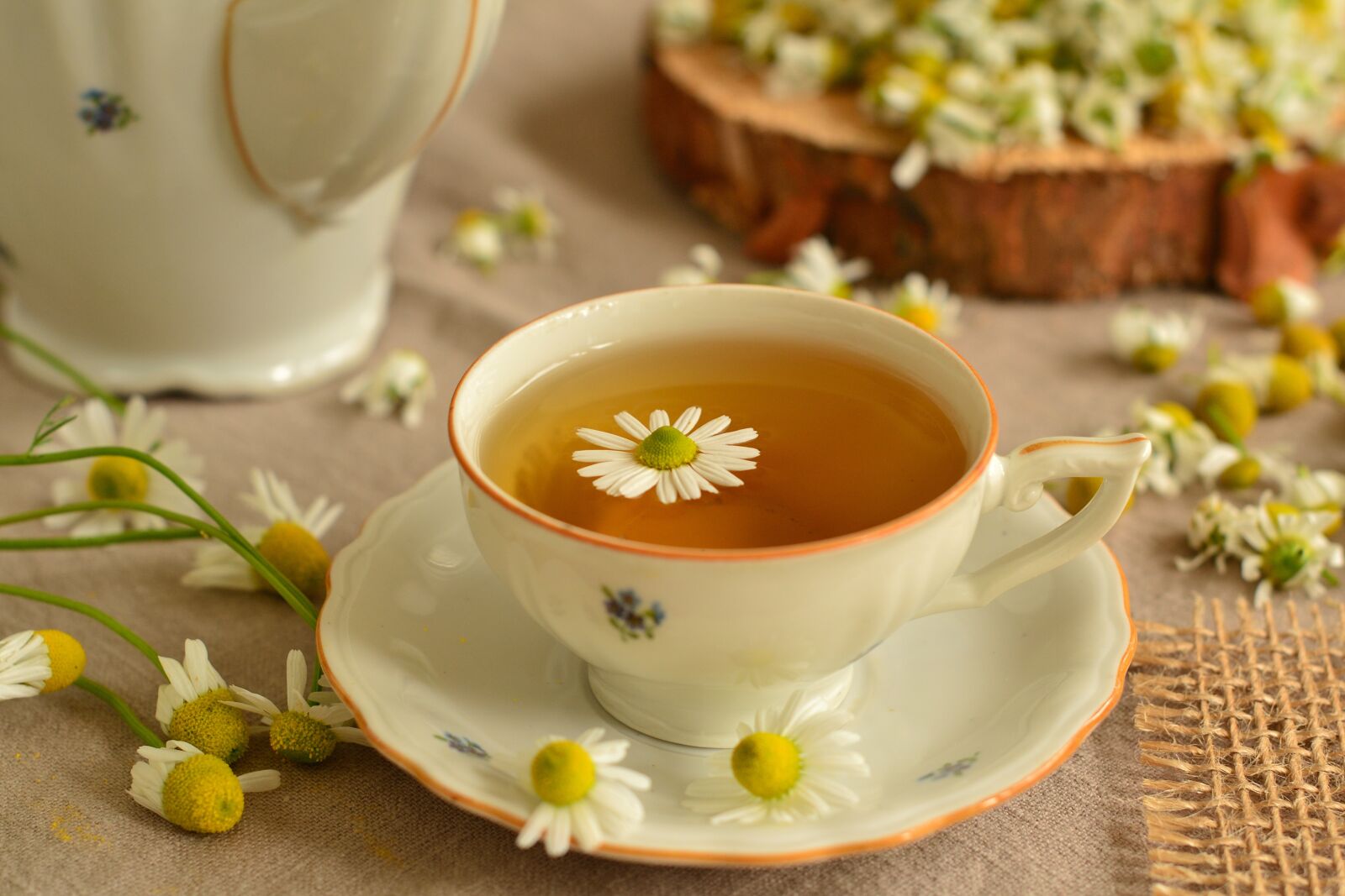 Nikon D3100 sample photo. Tea, herbs, chamomile photography