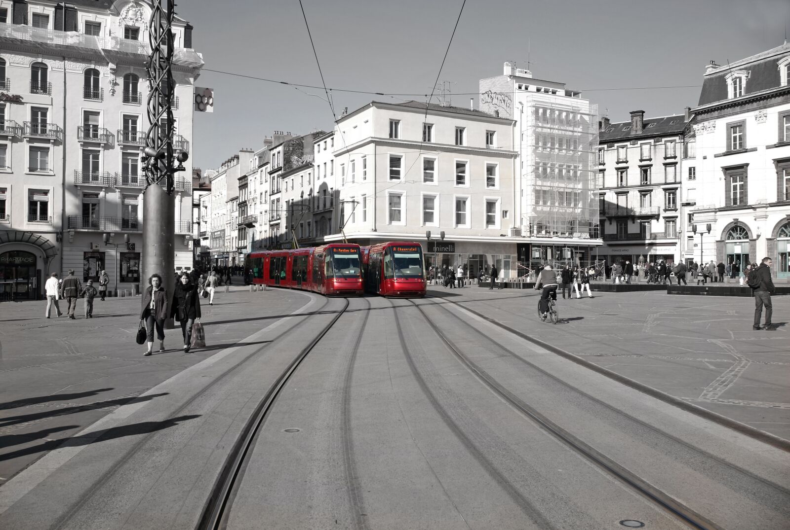 Canon EOS 5D sample photo. Tram, clermont, public transport photography