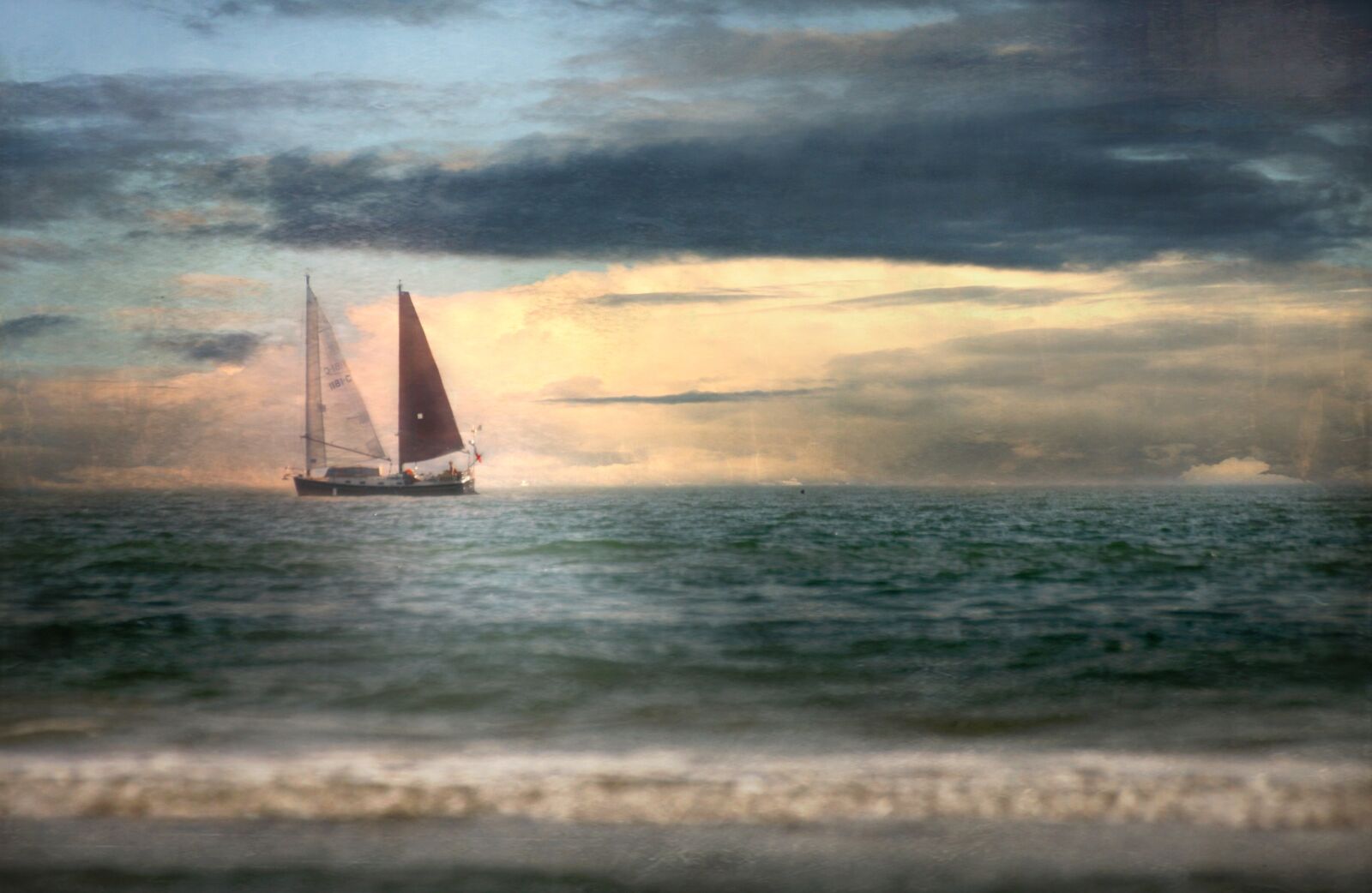 Canon EOS 40D sample photo. Sea, boat, sunset photography