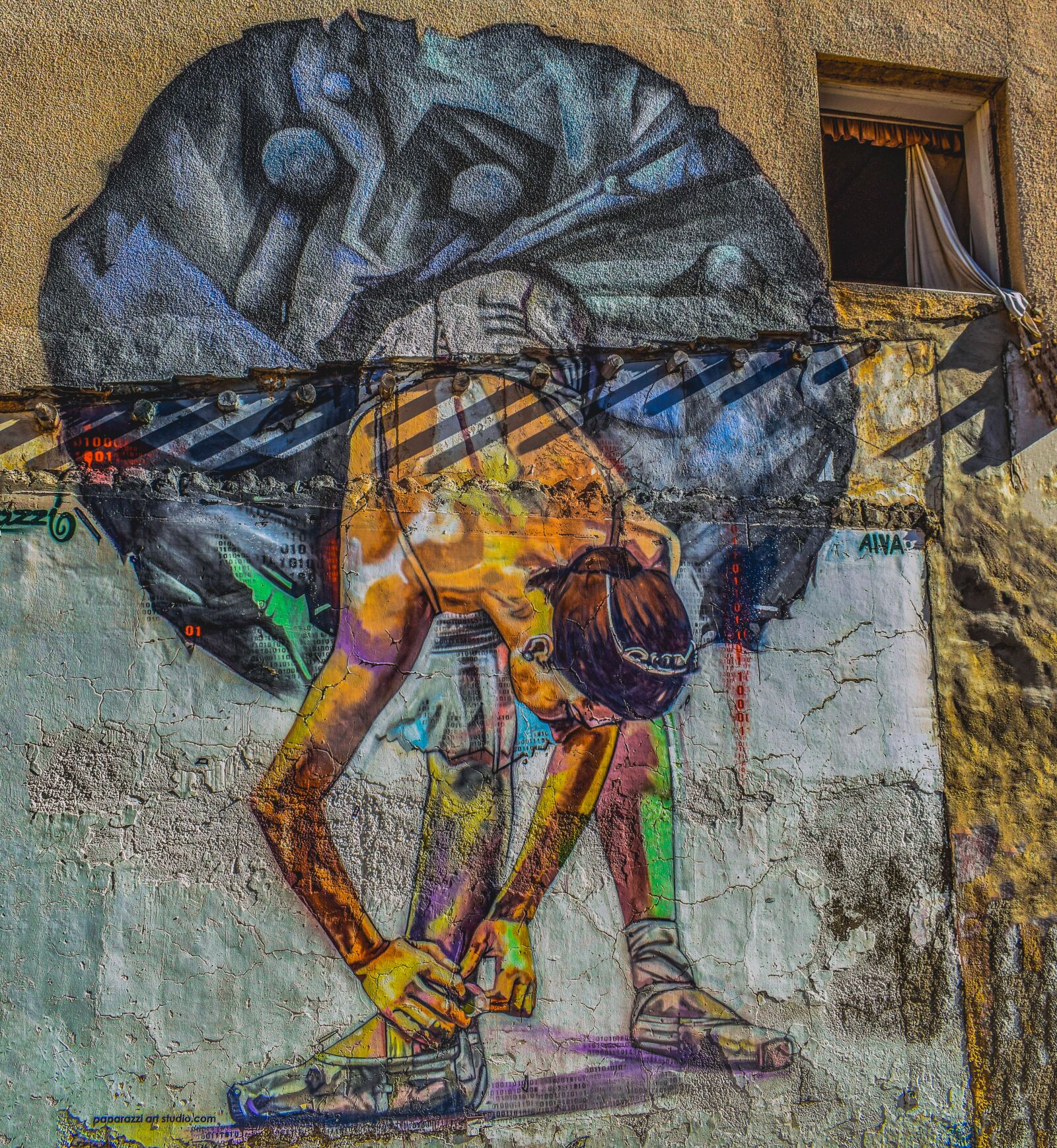 Nikon D3300 sample photo. Ballerina, graffiti, wall photography