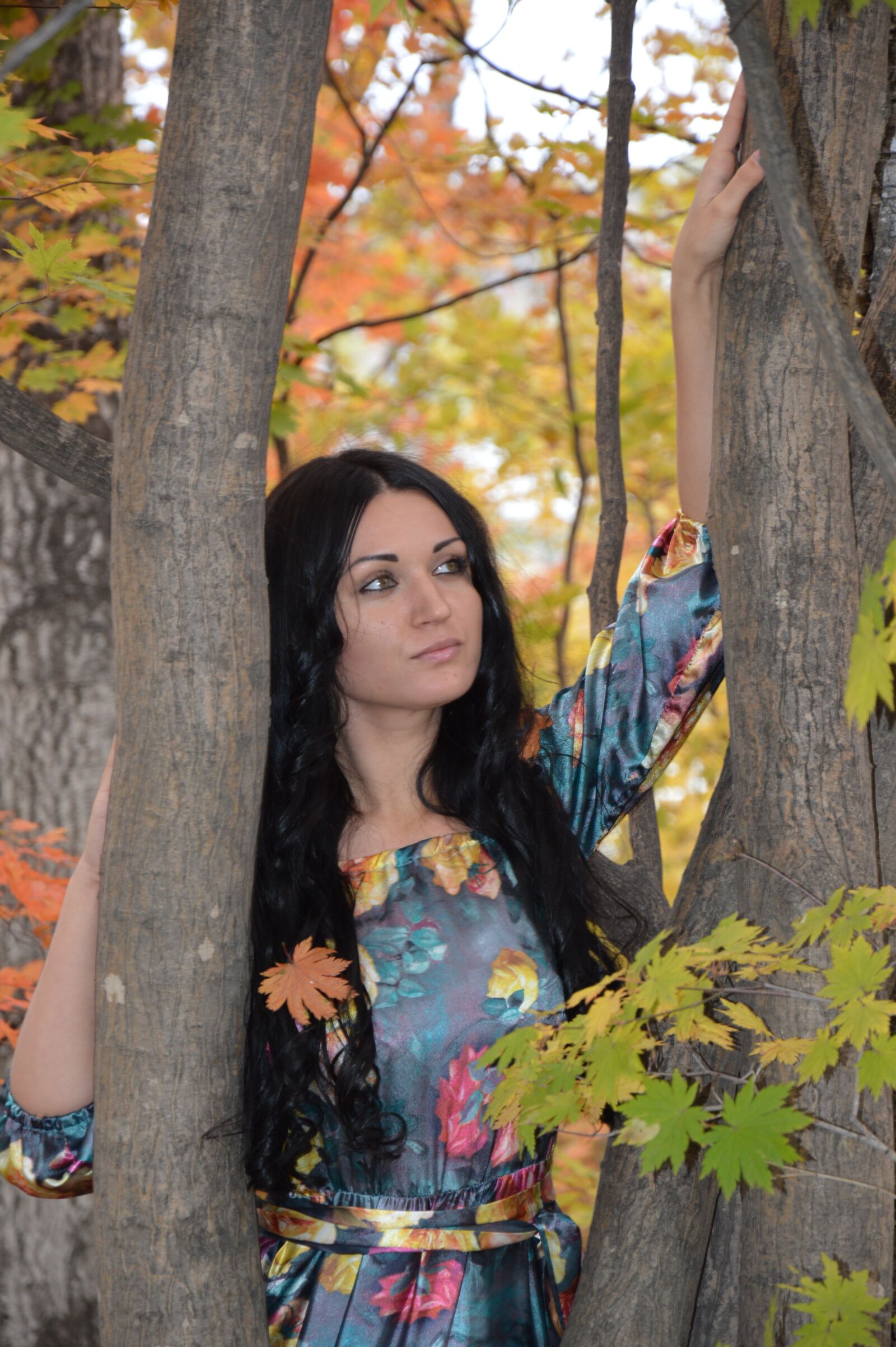 Nikon D3200 sample photo. Girl, forest, model photography
