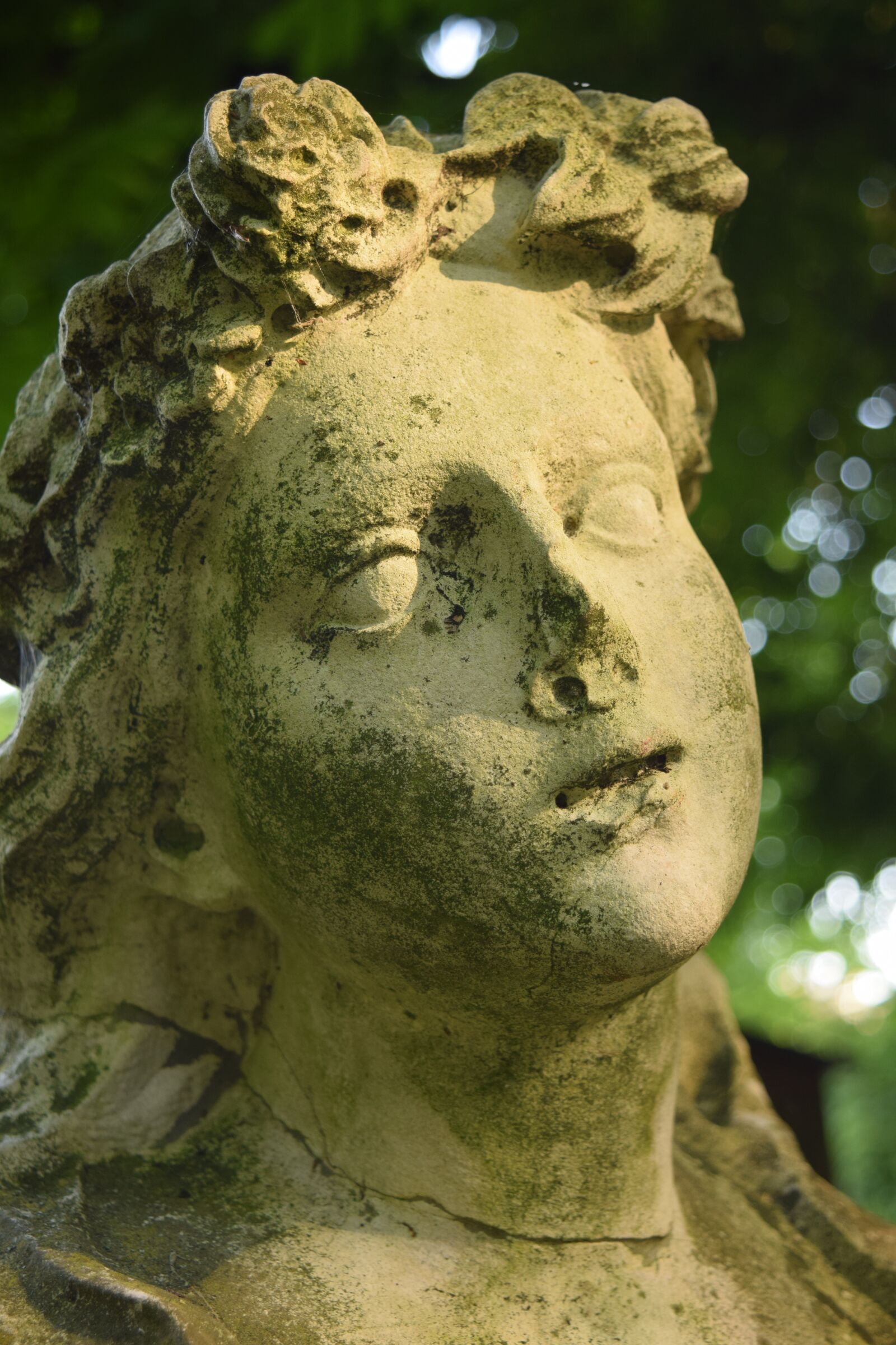 Nikon D3300 sample photo. Woman's head, statue, stone photography