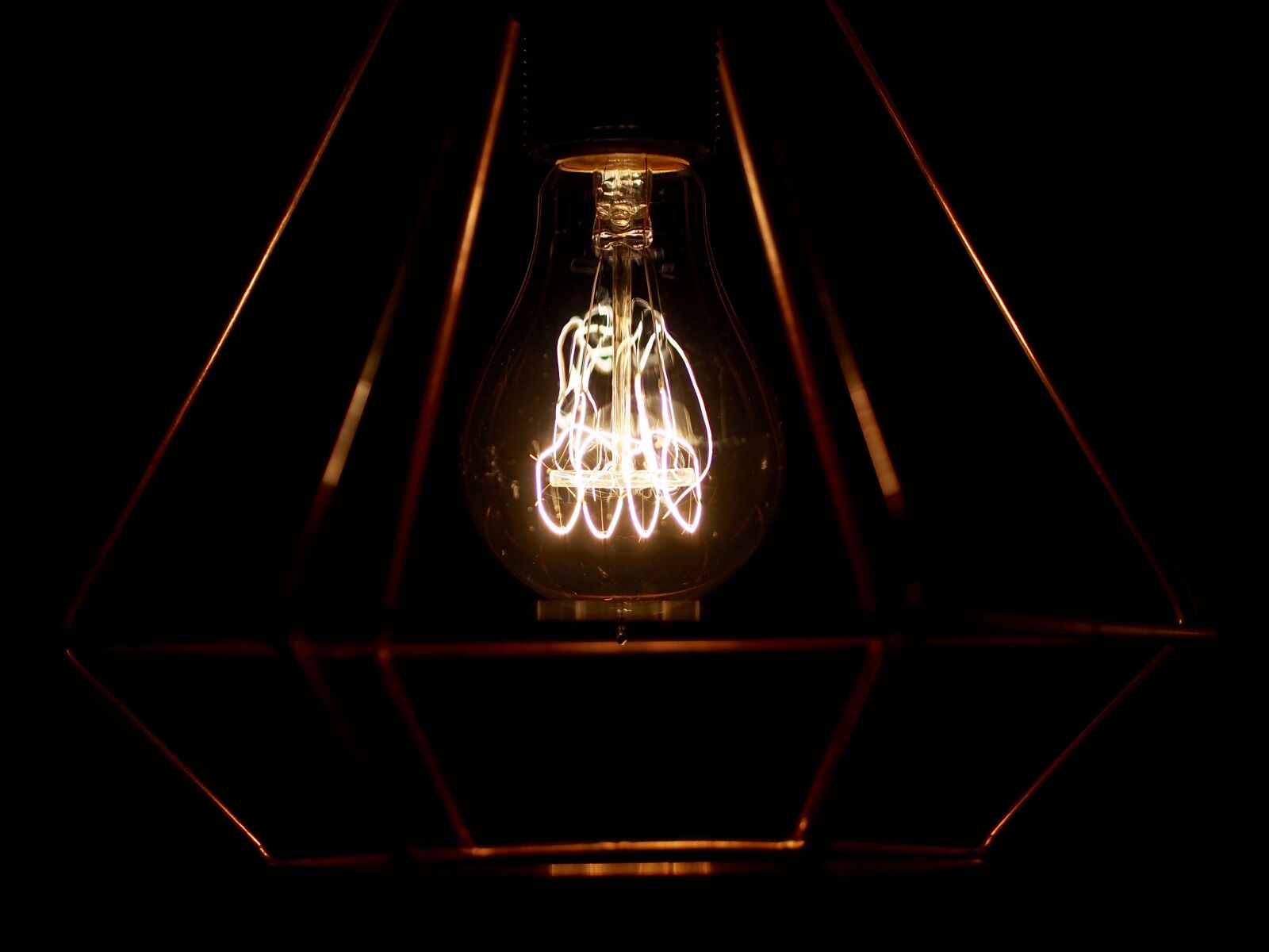 Olympus PEN E-PL5 sample photo. Bulb, cage, copper, lamp photography