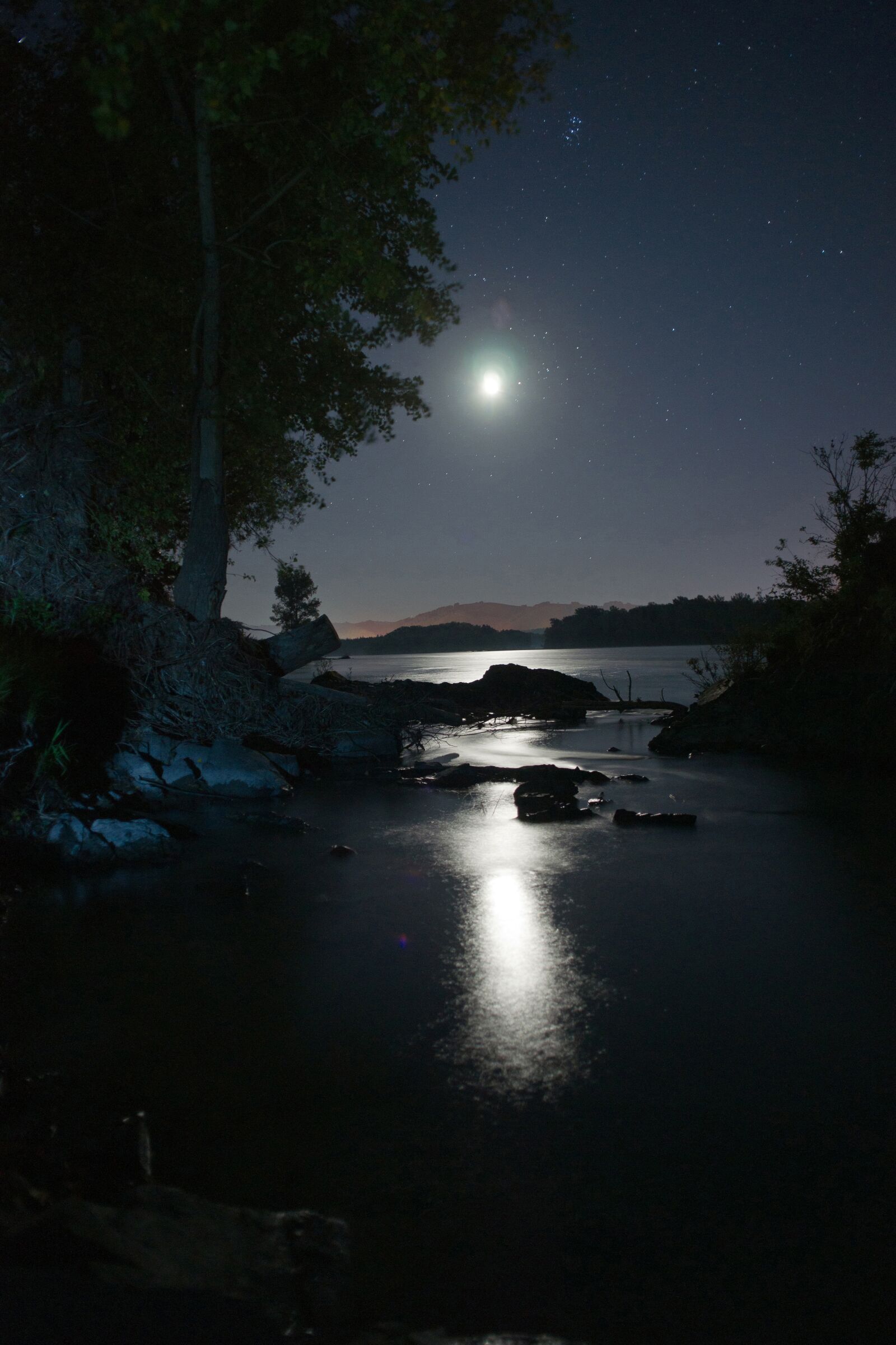 Sony Alpha DSLR-A850 sample photo. Night, moon, sky photography