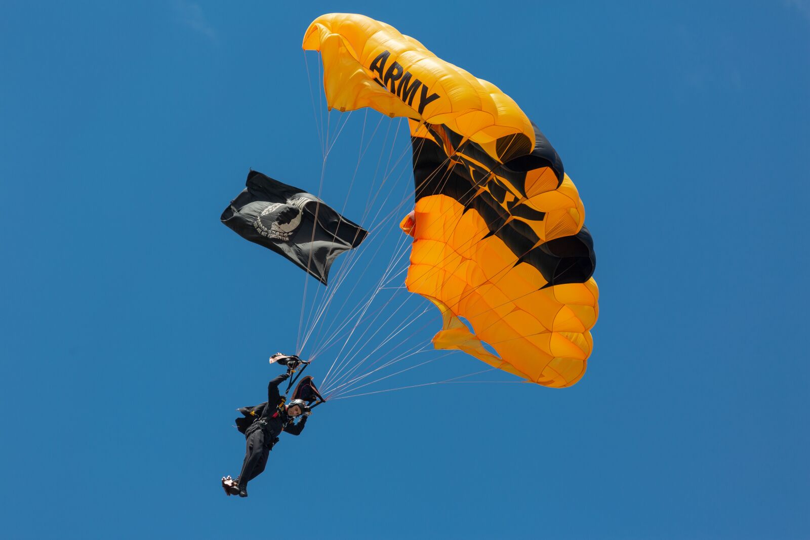 Canon EF 400mm F5.6L USM sample photo. Us army, parachute, skydiving photography