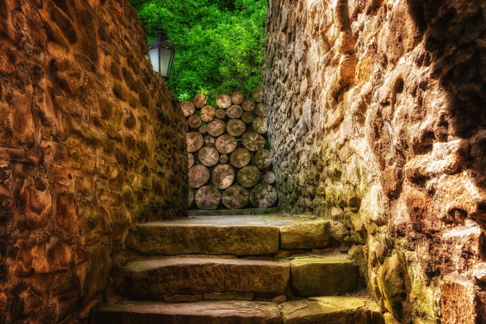 Nikon D3300 sample photo. Stairs, stone, castle photography