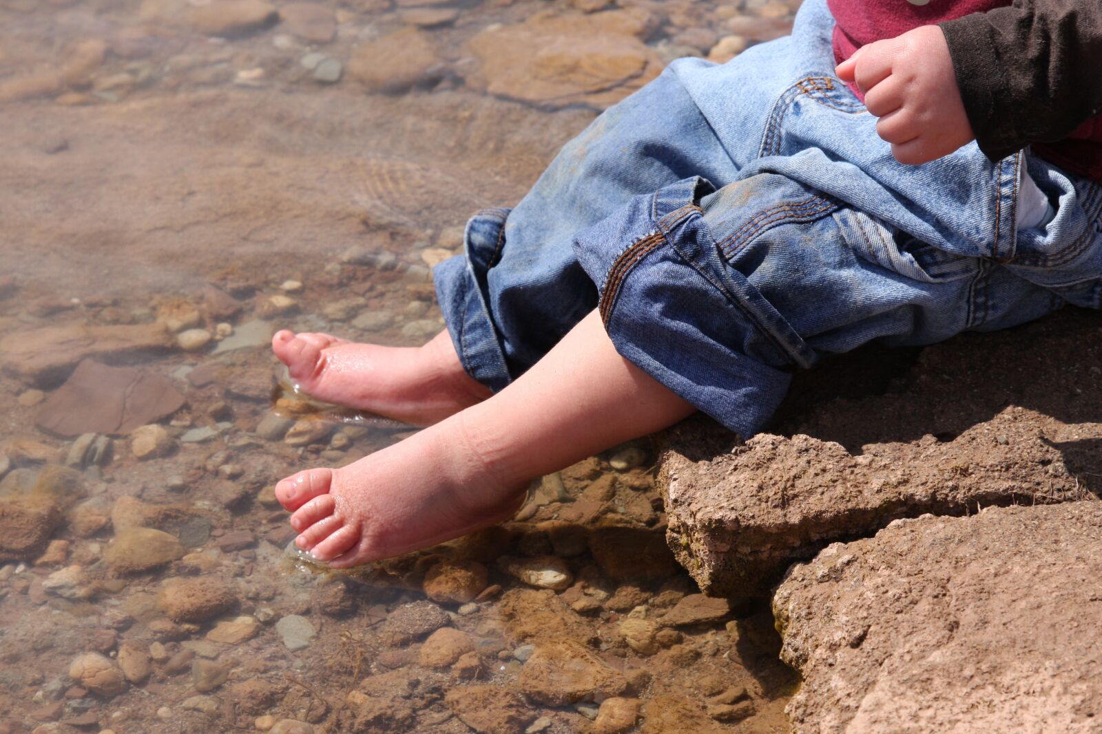 Canon EOS 40D sample photo. Lake, fun, toes photography