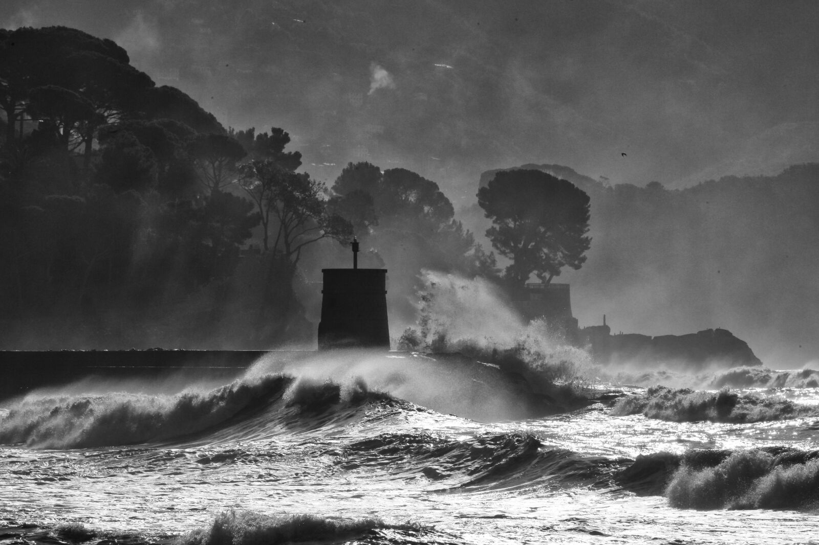 Canon EOS 5D Mark II sample photo. Recco, sea storm, storm photography