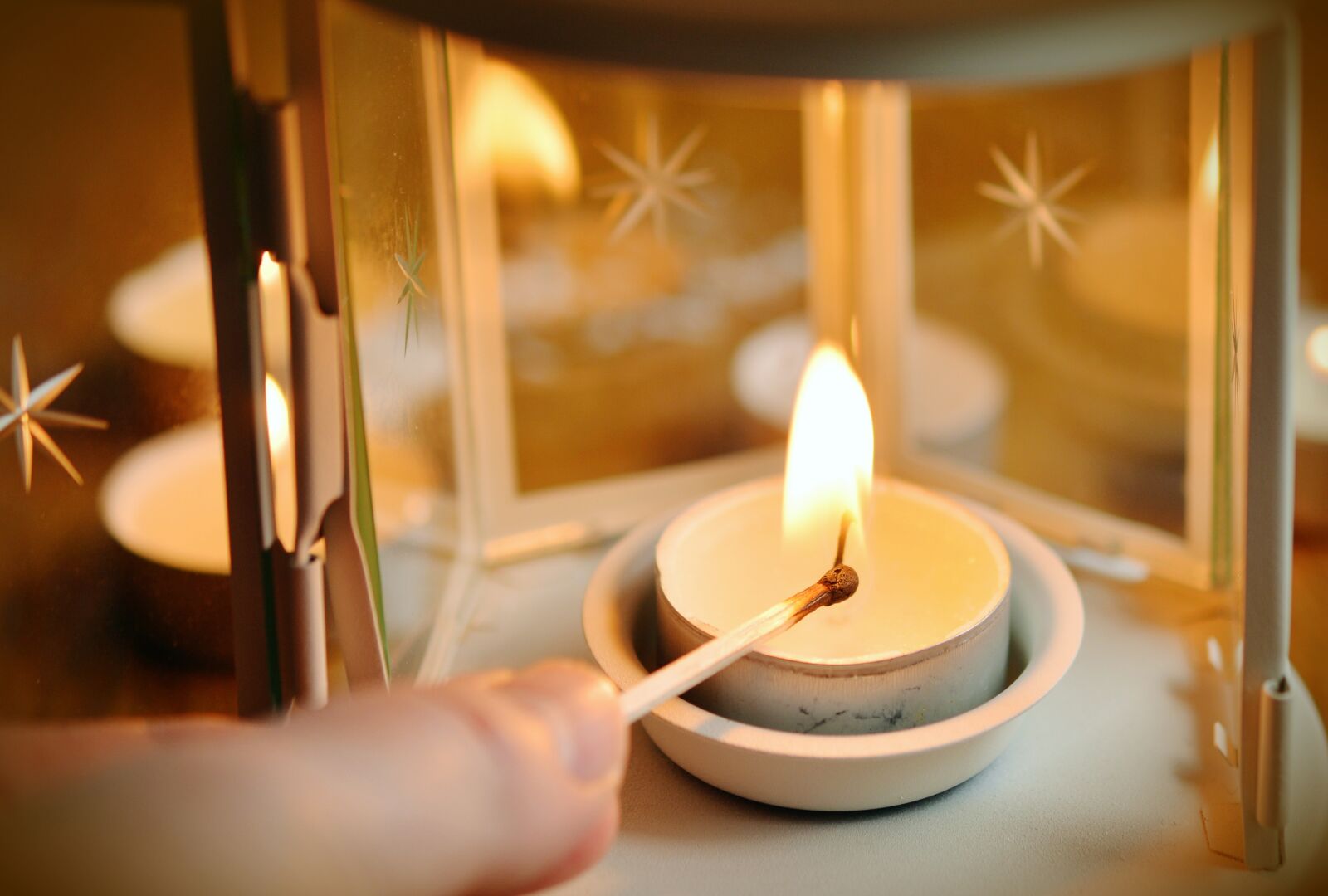 Nikon D5200 sample photo. Candle, tealight, match photography