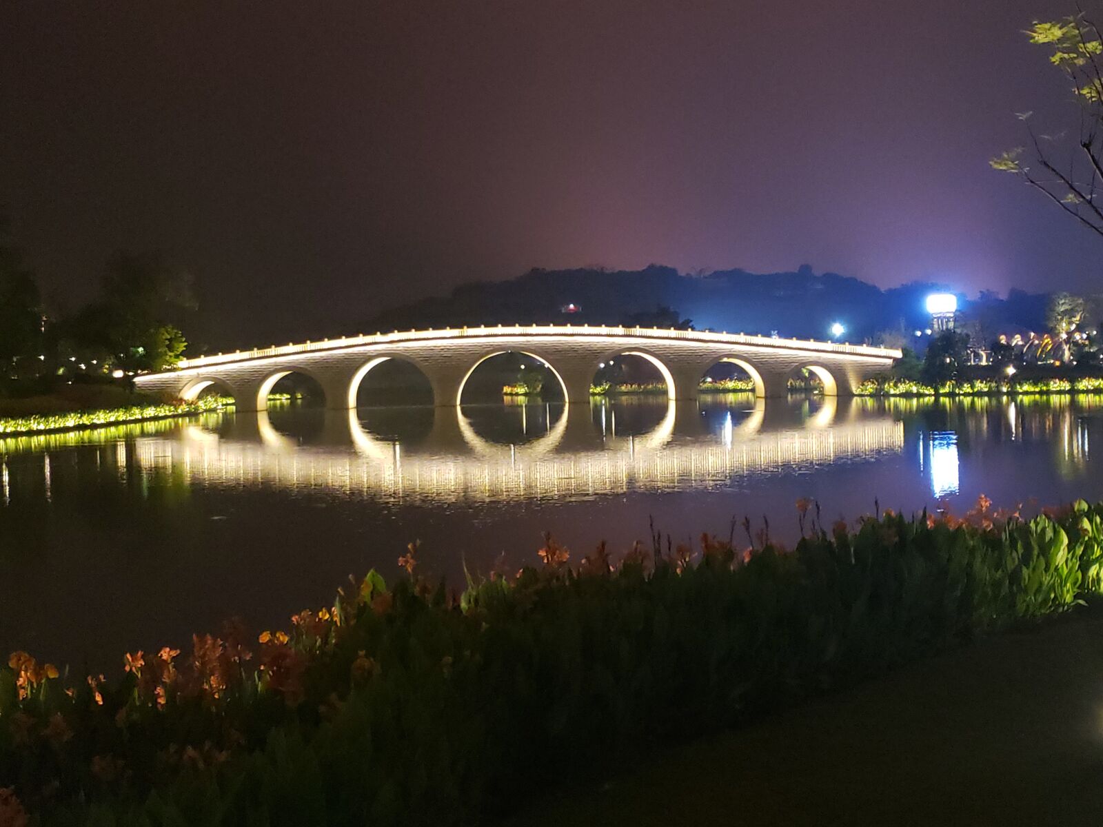 Samsung Galaxy S9+ sample photo. Travel, bridge, night photography