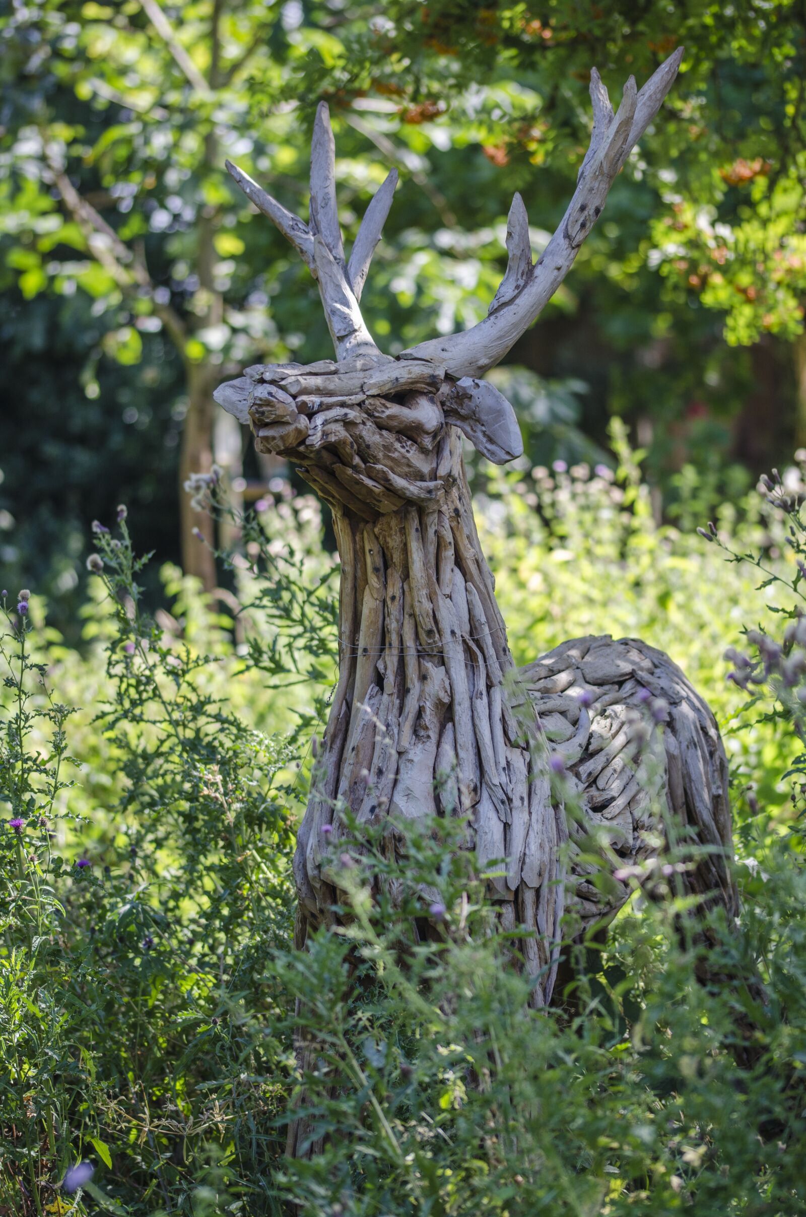 Nikon D5100 sample photo. Statue, deer, wood photography